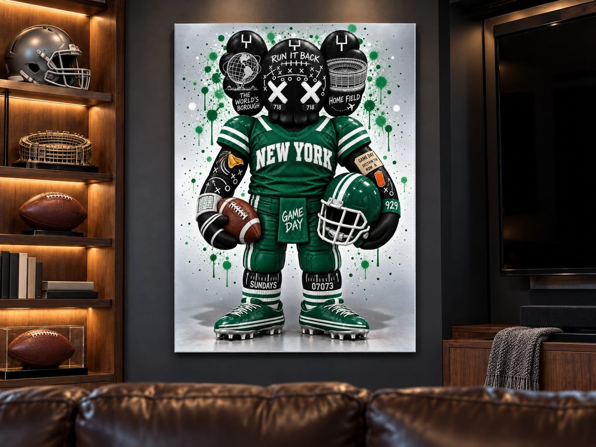 KAWS Style x New York Football – Green & White
