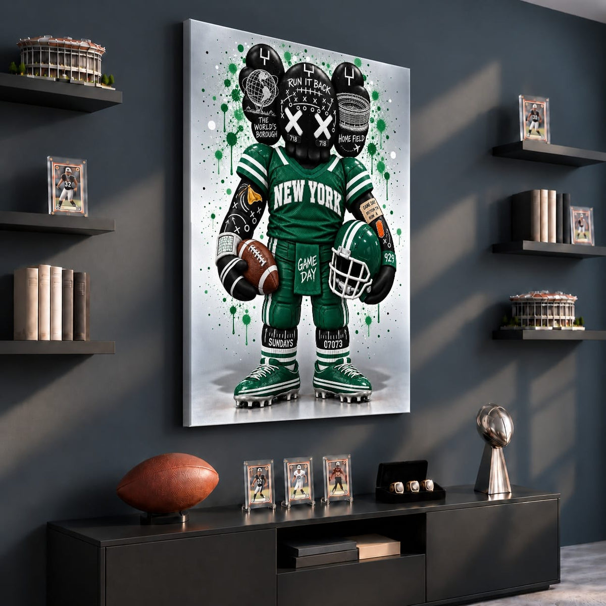 KAWS Style x New York Football – Green & White