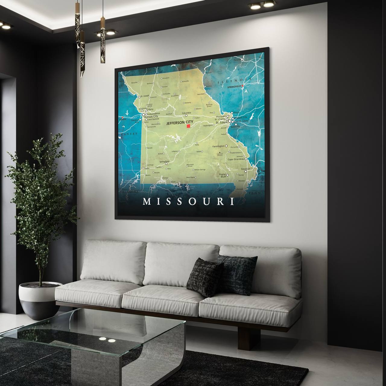Tennessee Maps Canvas