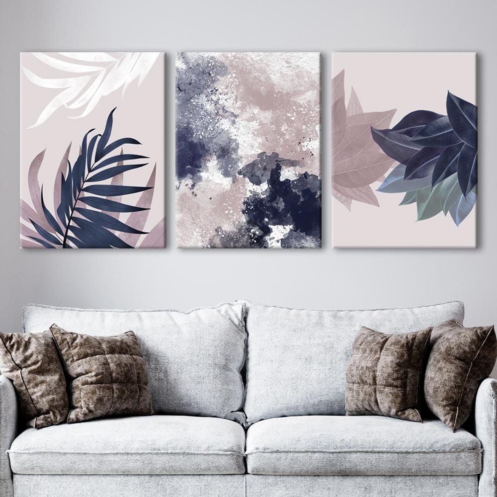 Blue leaves Canvas