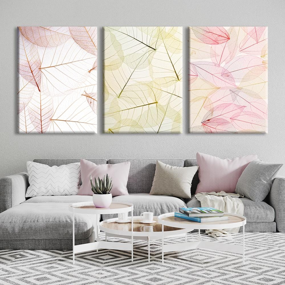 Colorful splash leaf Canvas