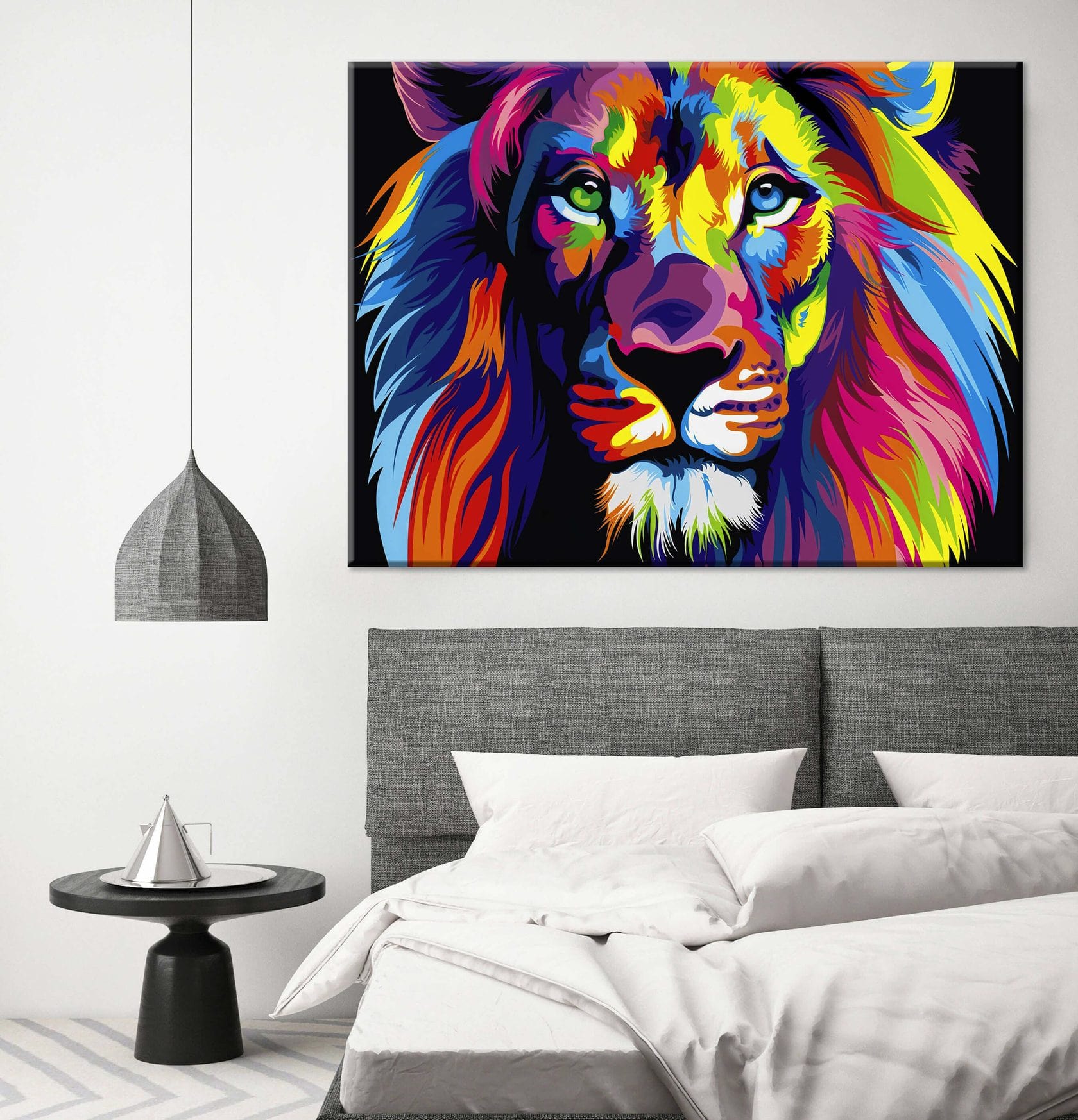 Colorful Lion Canvas