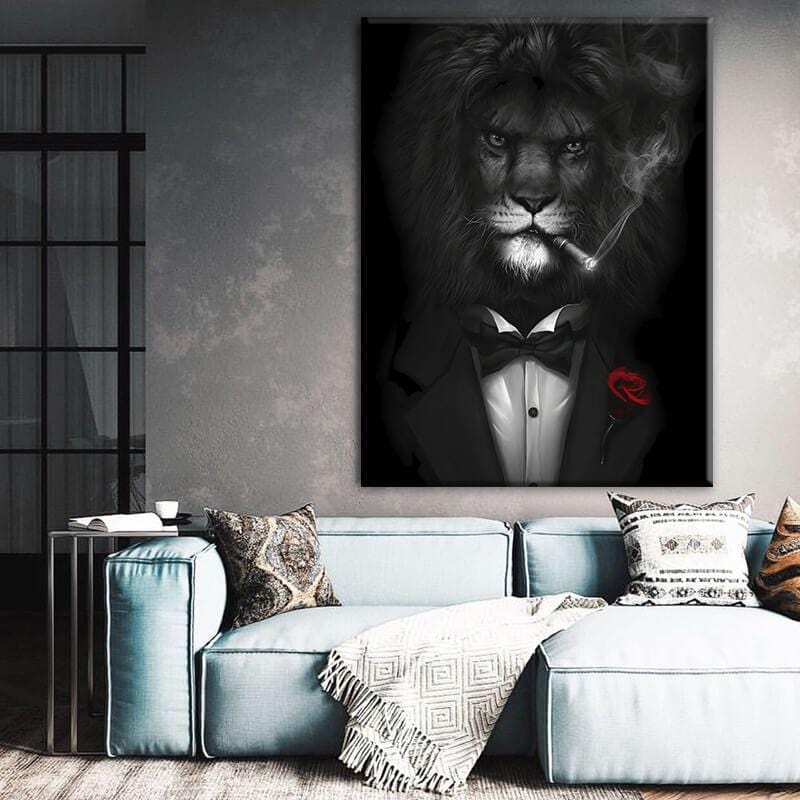 Lion in Jacket Canvas