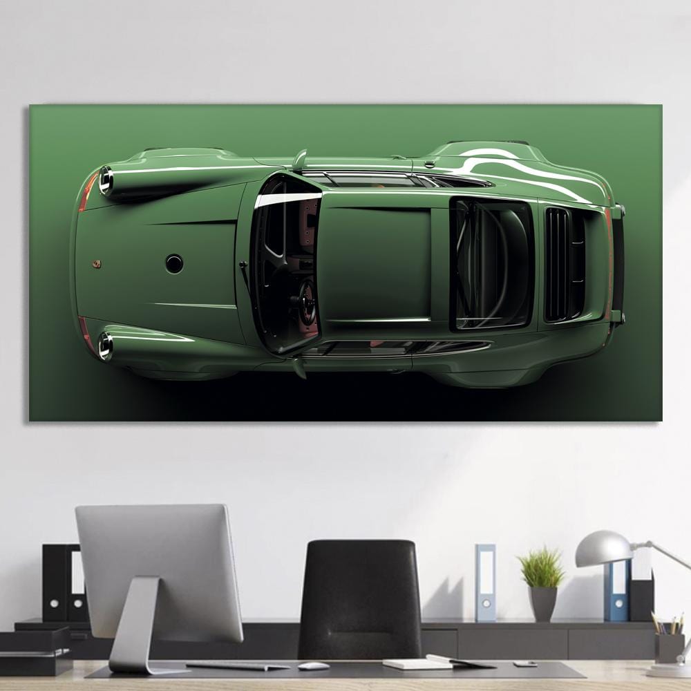 Toile Porsche 911 verte
