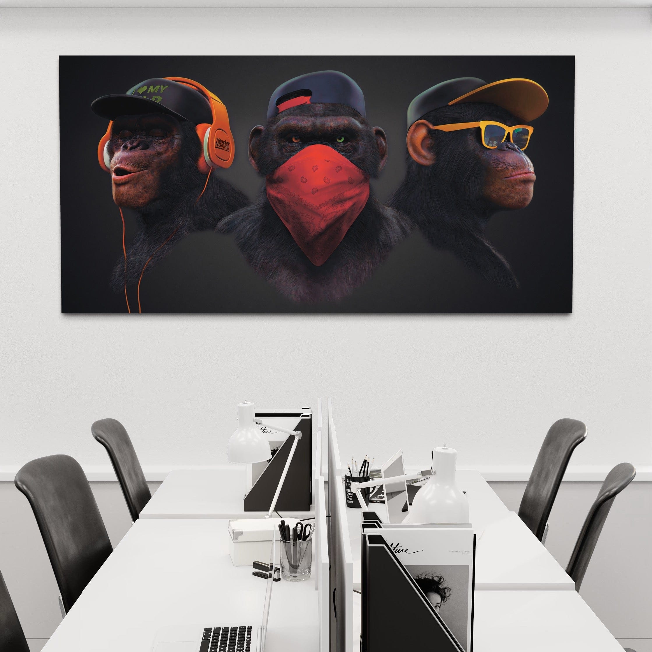 3 Wise Swag Monkey Canvas