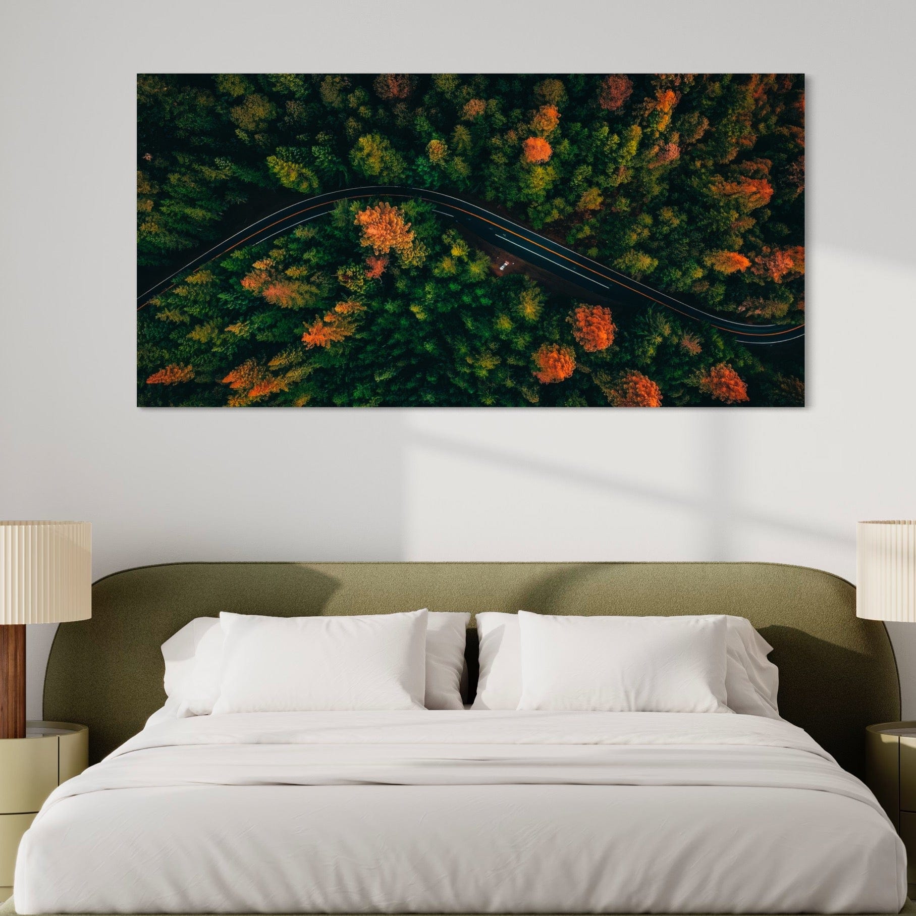 Autumn Canopy Road Canvas Print