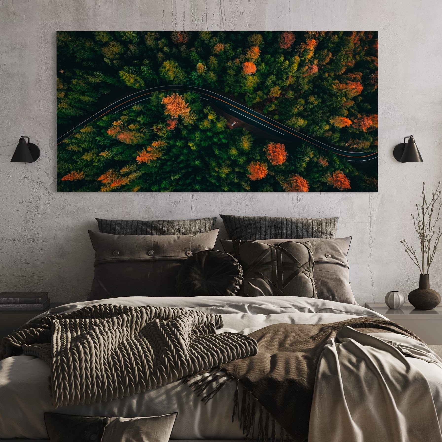 Autumn Canopy Road Canvas Print