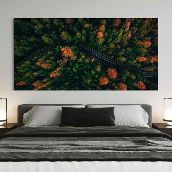 Autumn Canopy Road Canvas Print