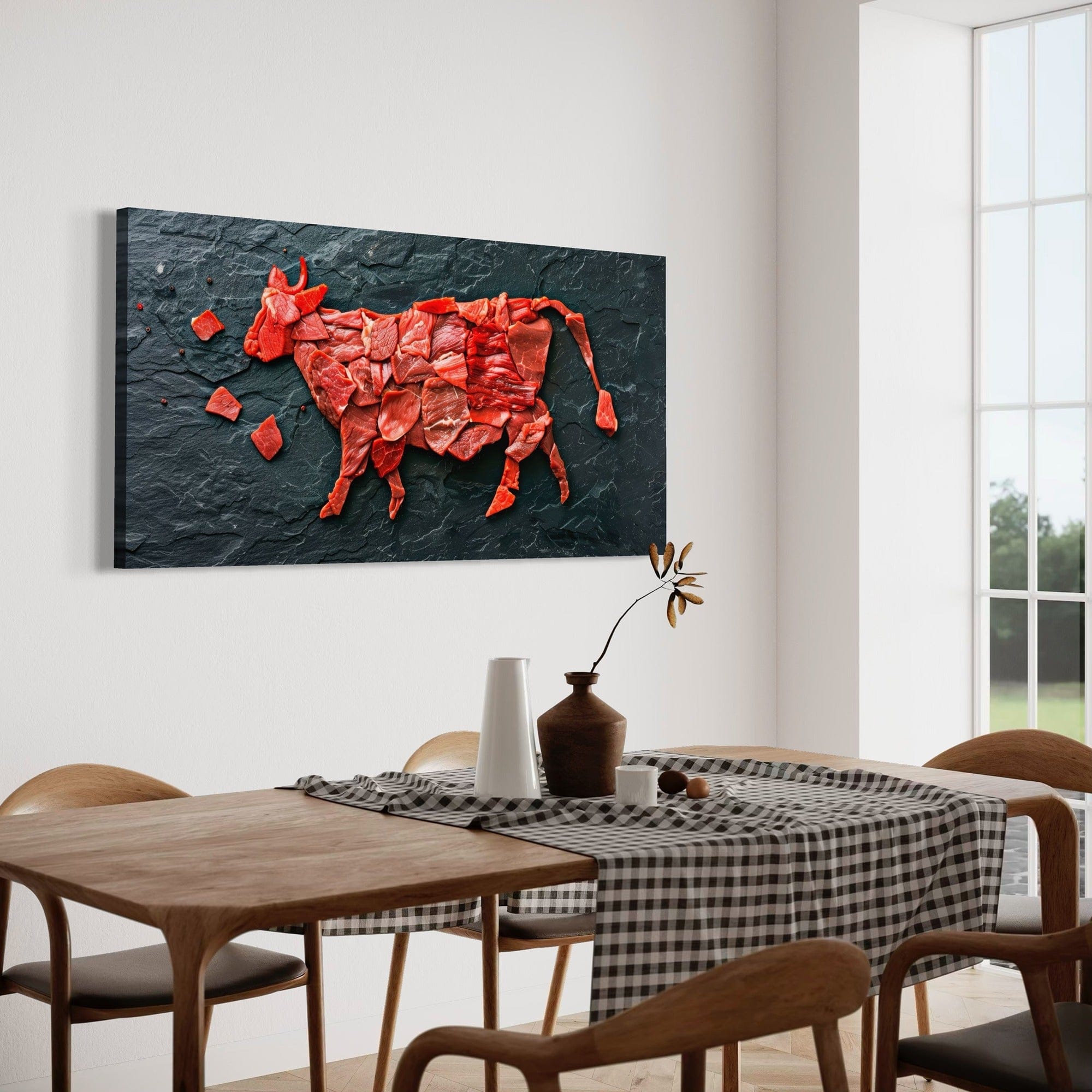 Butcher art beef diagram modern kitchen decor