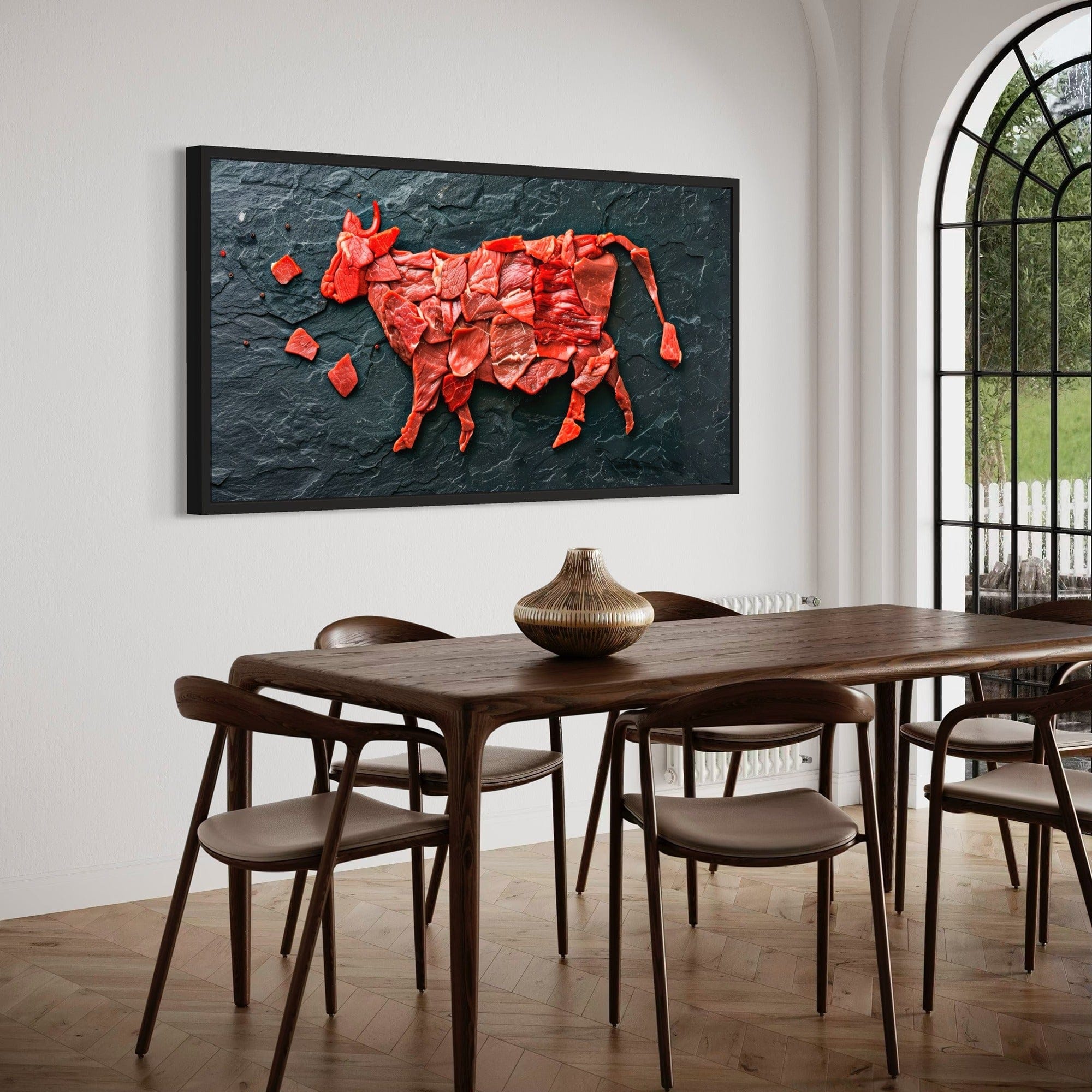 Gourmet beef art canvas for dining room