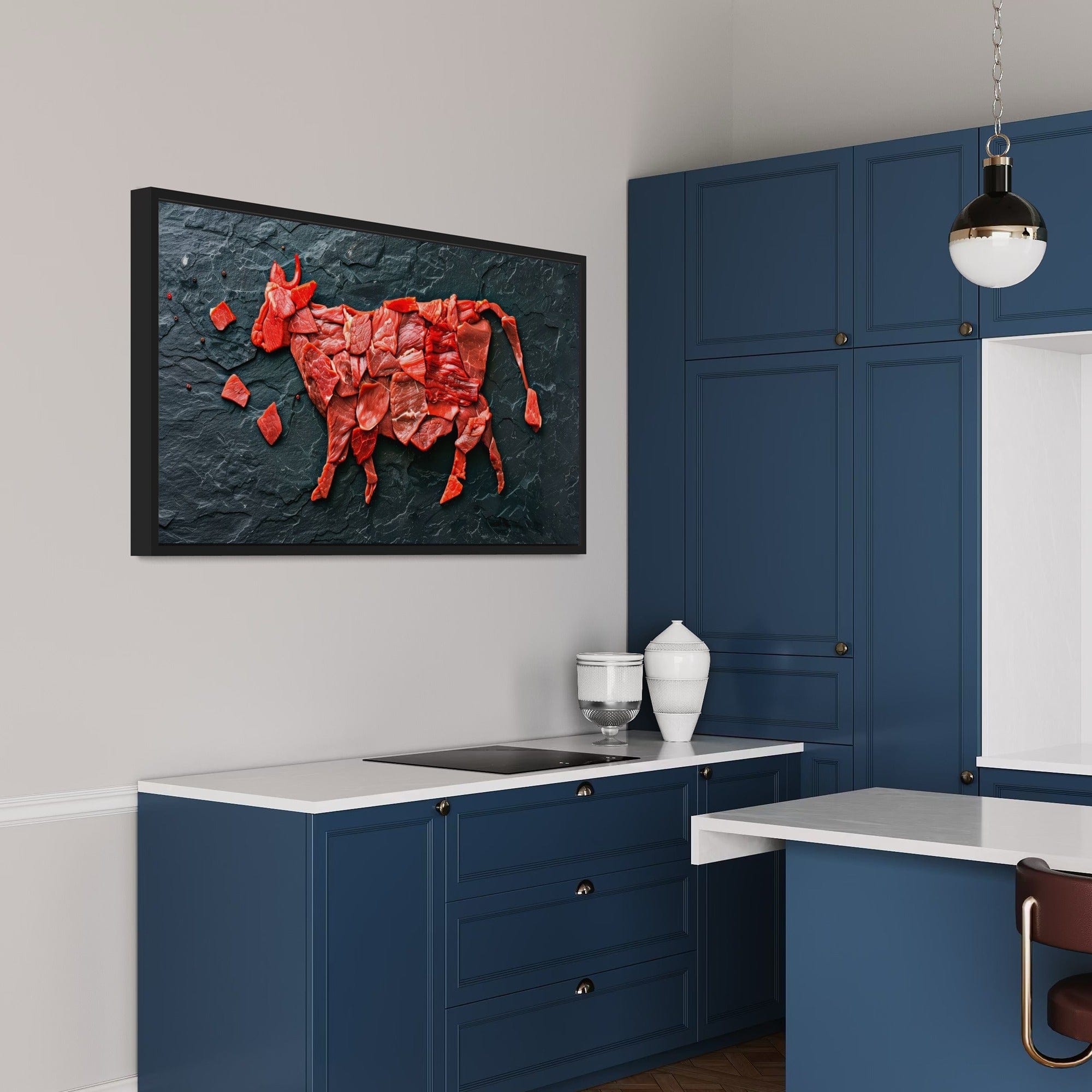 Chef kitchen decor beef anatomy poster