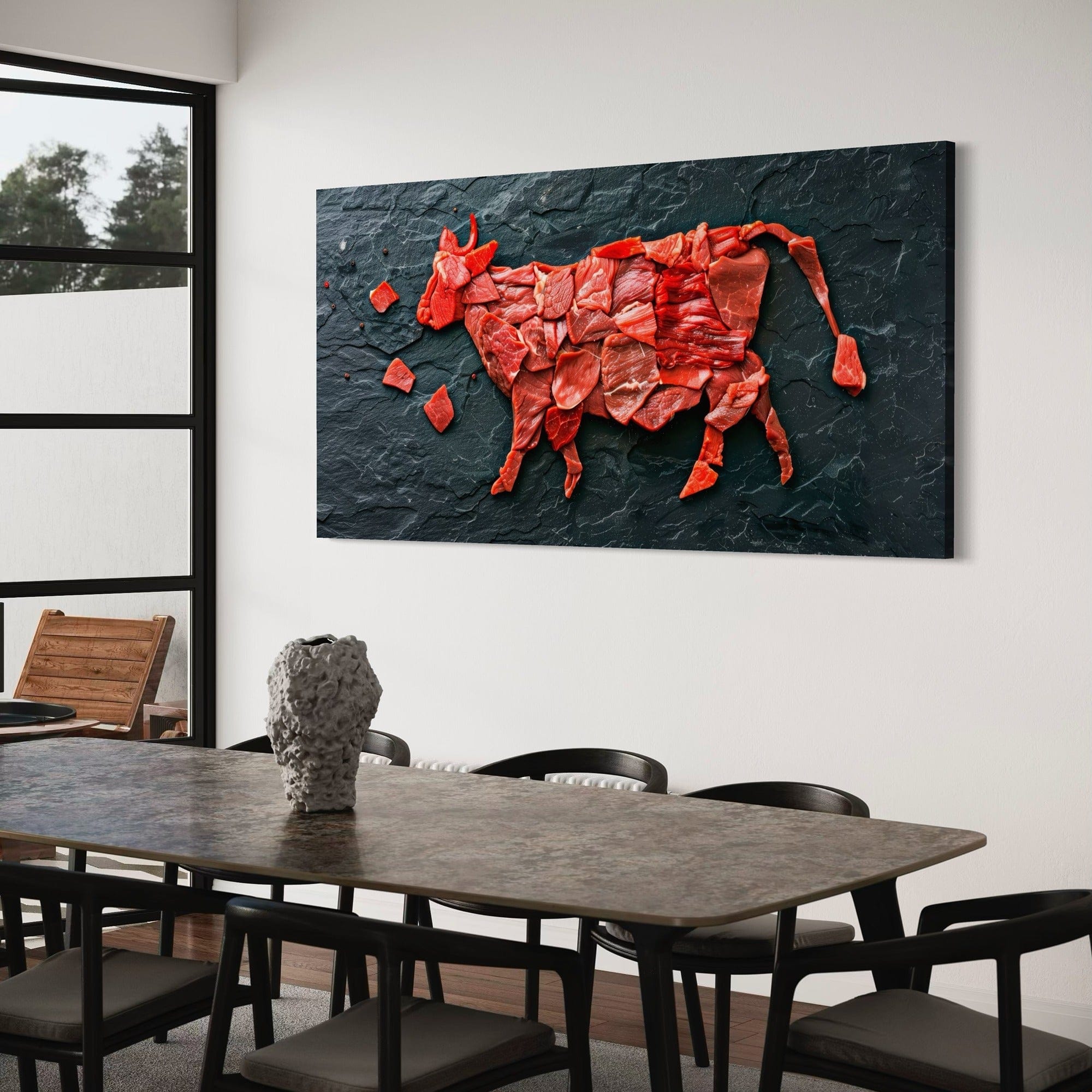 Premium beef parts diagram modern artwork
