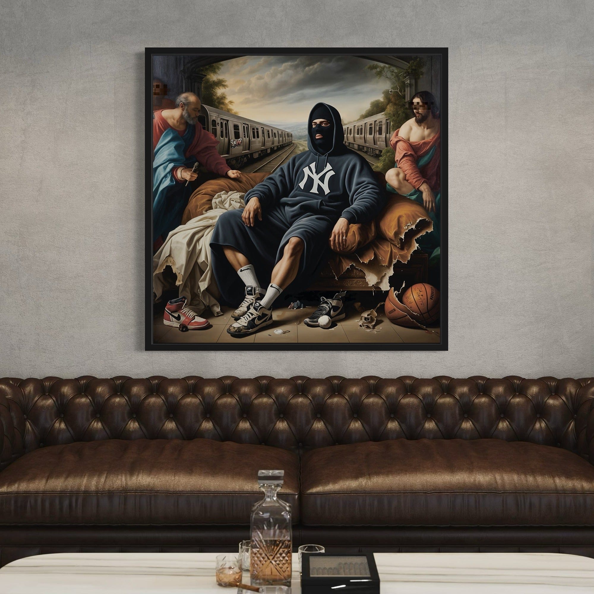 Tra due mondi – Decorazione da parete su tela della cultura di strada