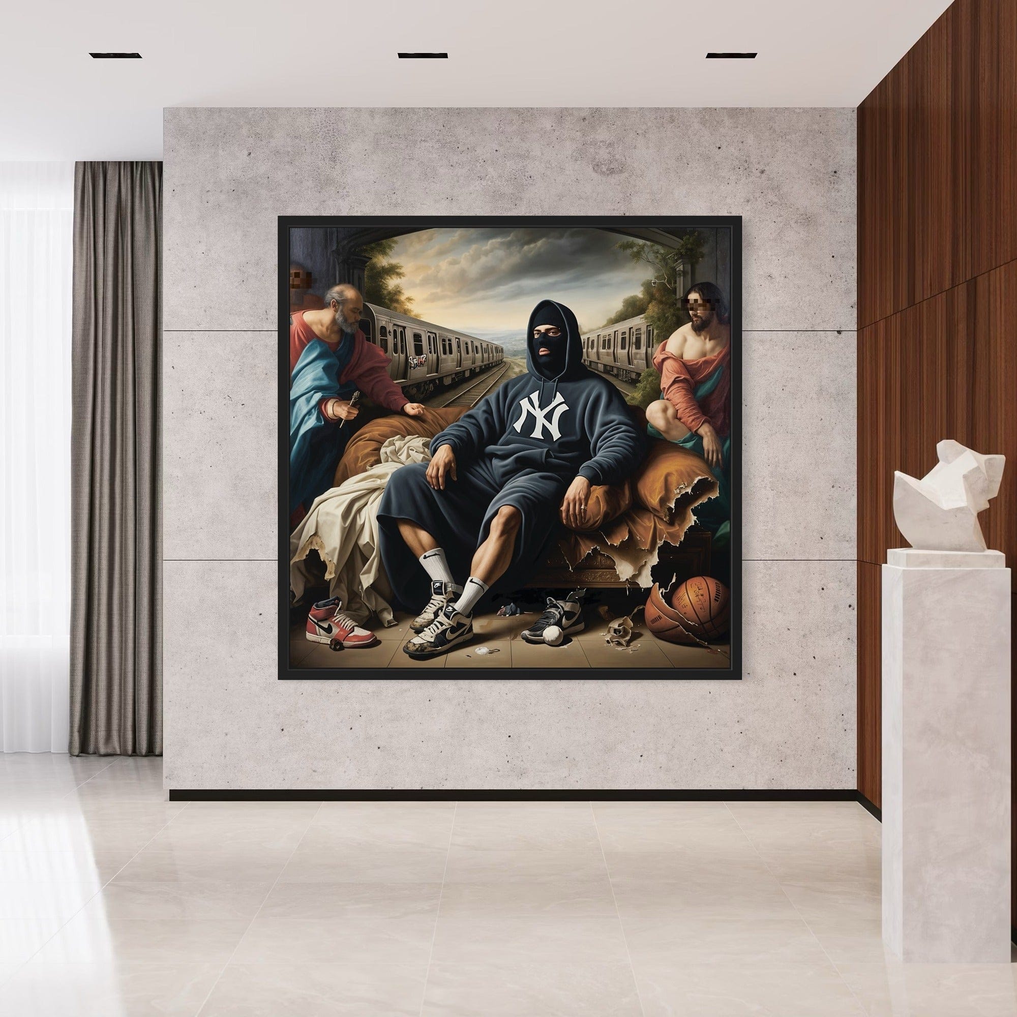 Tra due mondi – Decorazione da parete su tela della cultura di strada