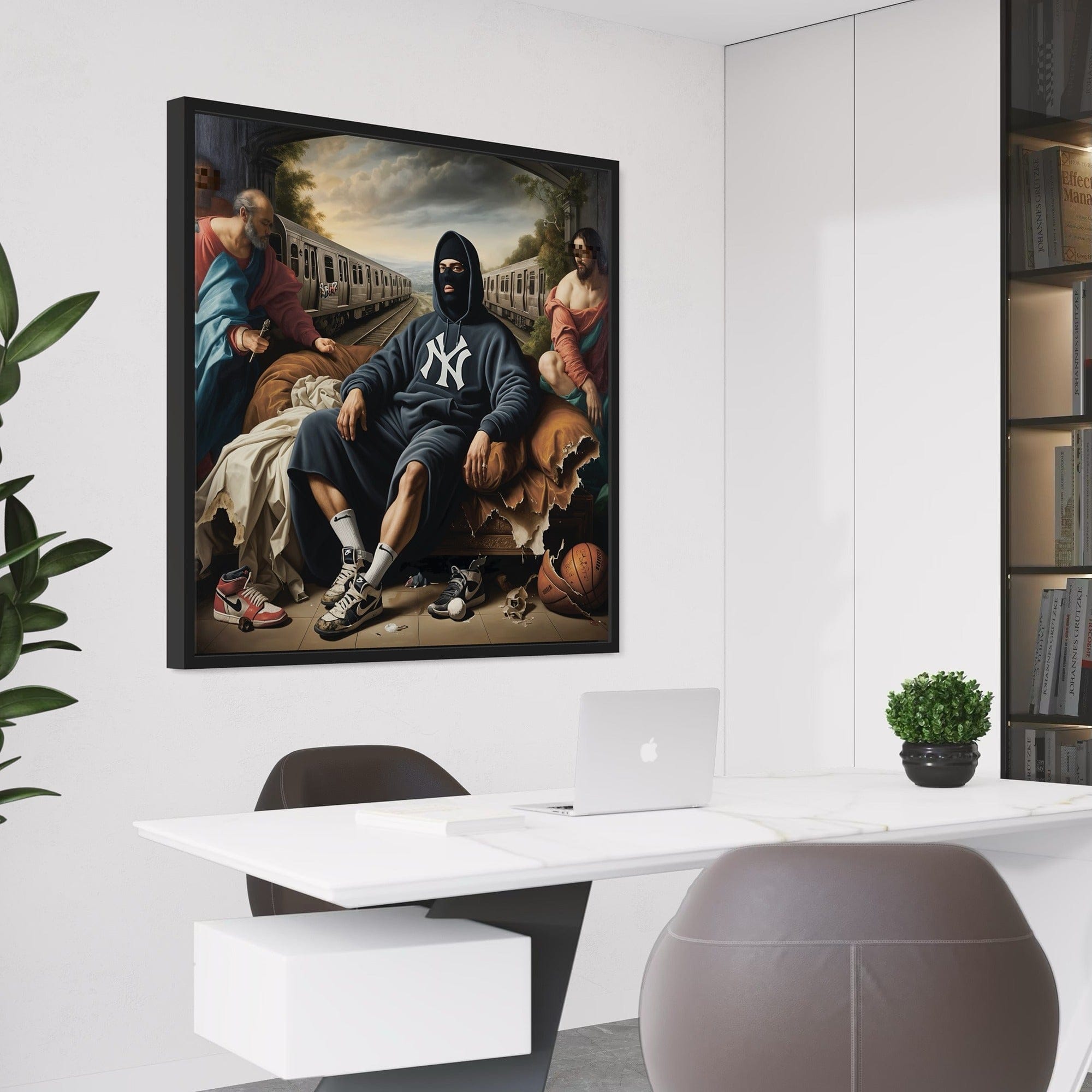 Tra due mondi – Decorazione da parete su tela della cultura di strada