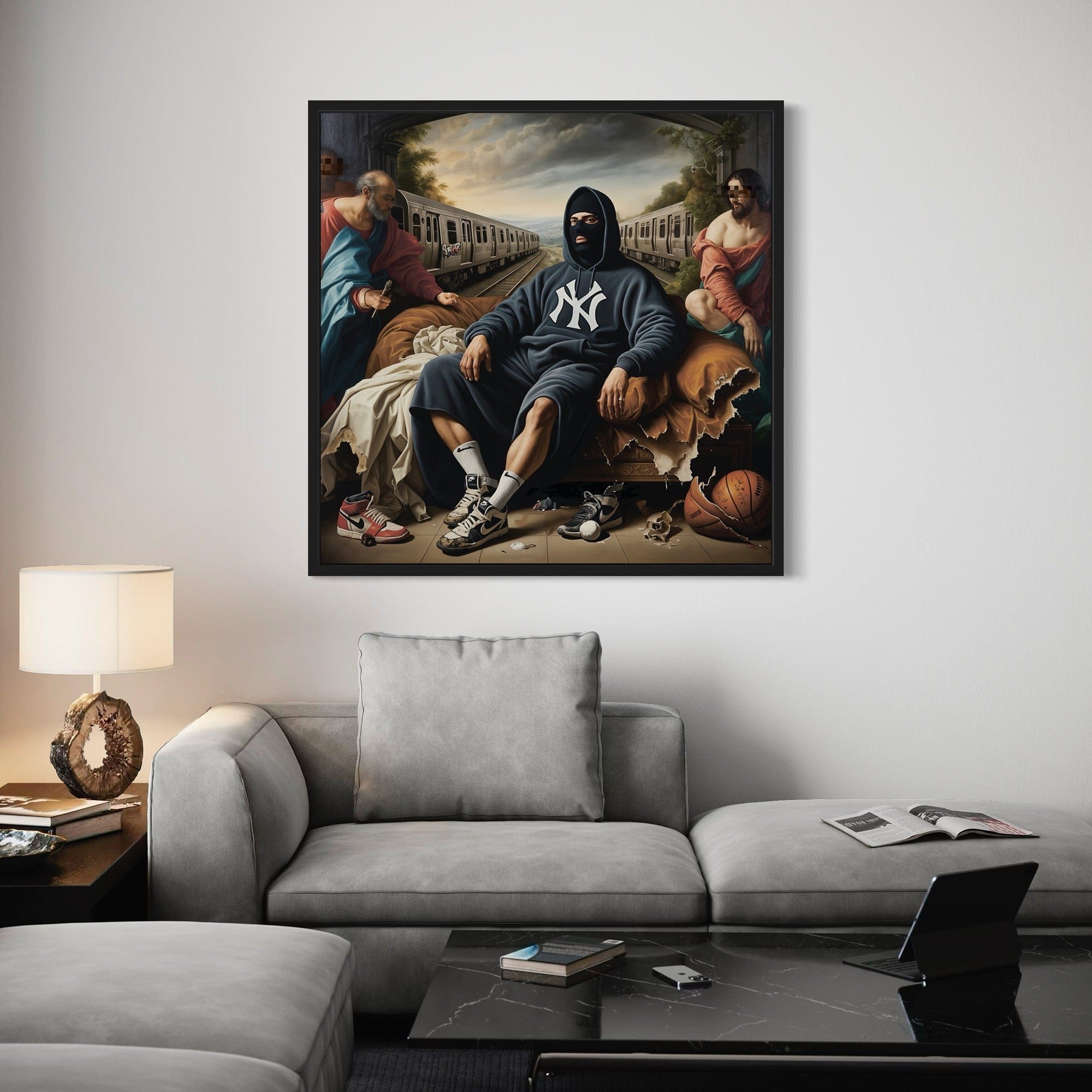 Tra due mondi – Decorazione da parete su tela della cultura di strada