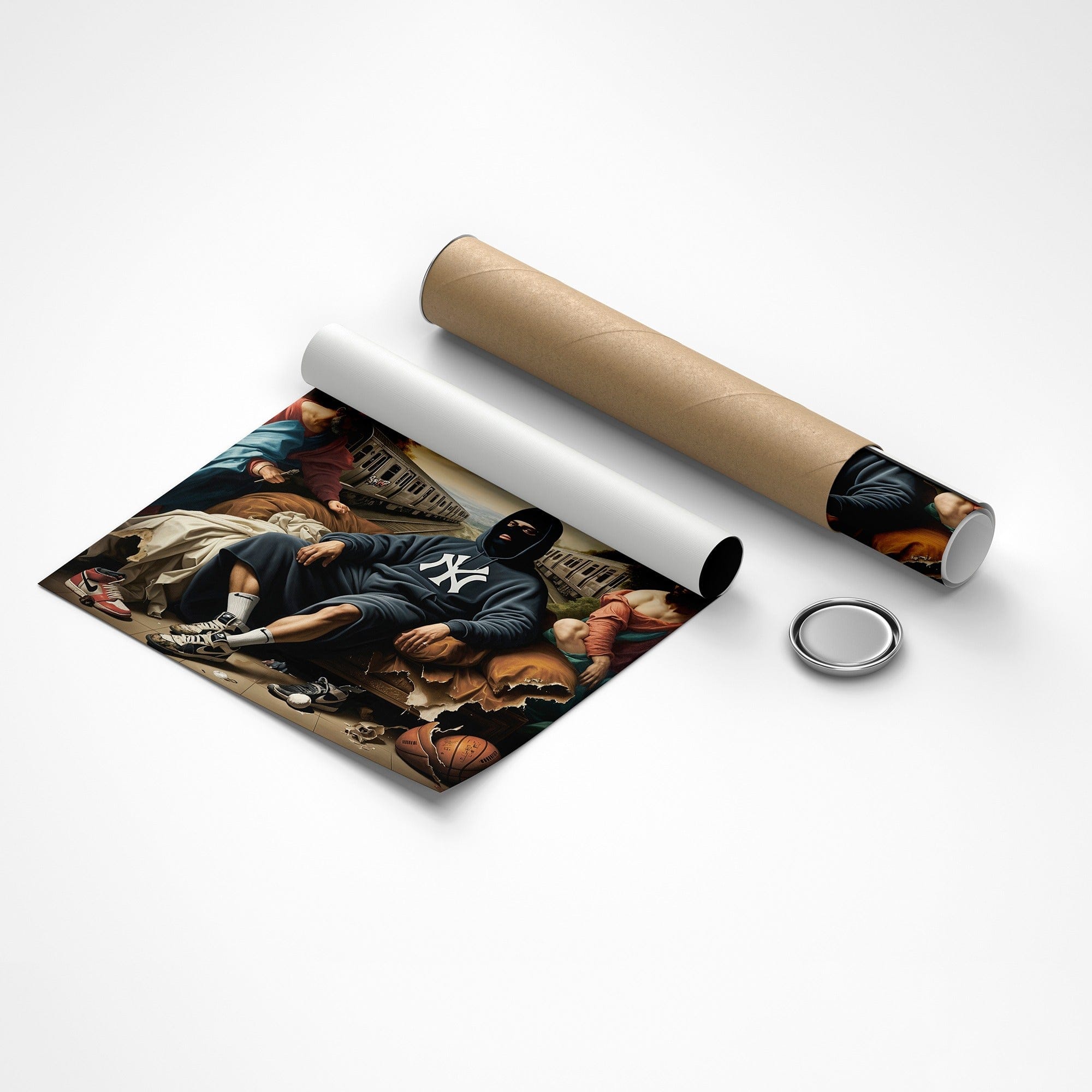 Tra due mondi – Decorazione da parete su tela della cultura di strada