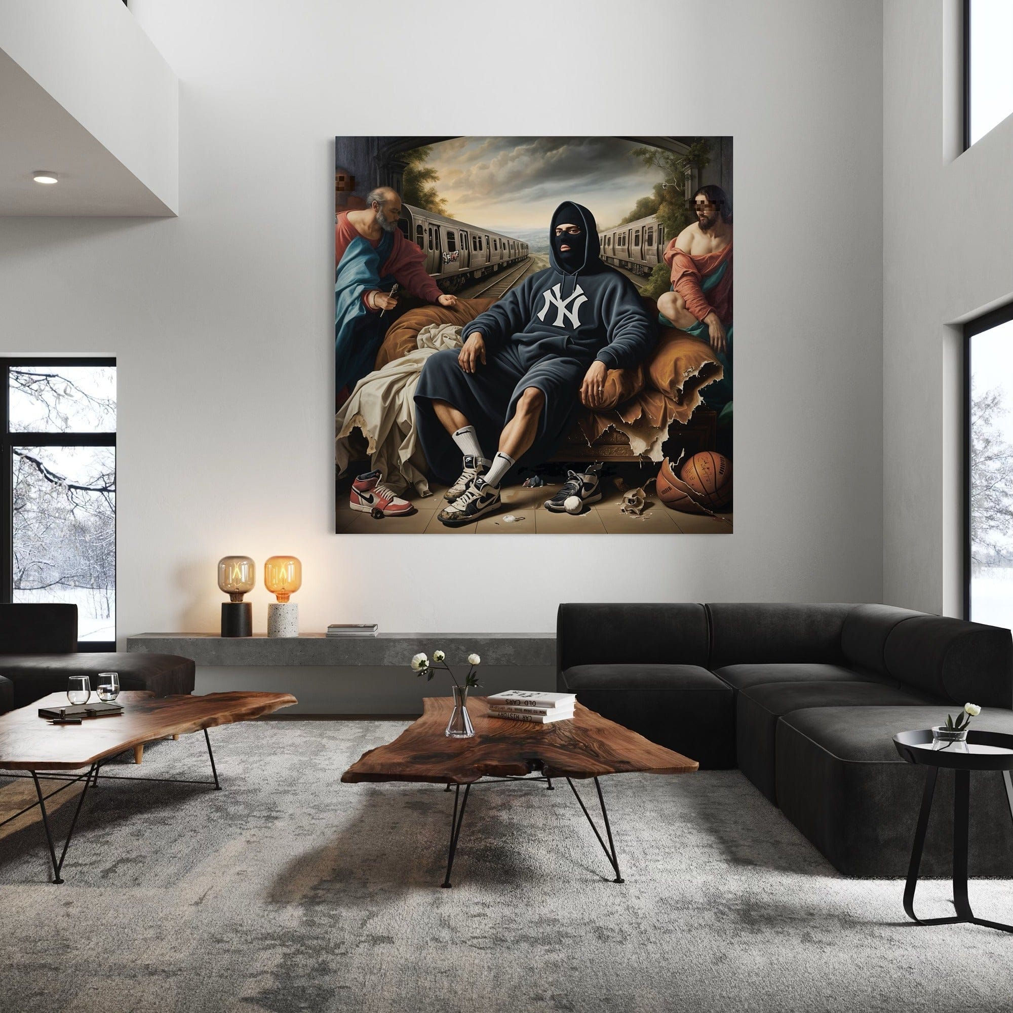 Close up of premium canvas texture and gallery wrap edge finish