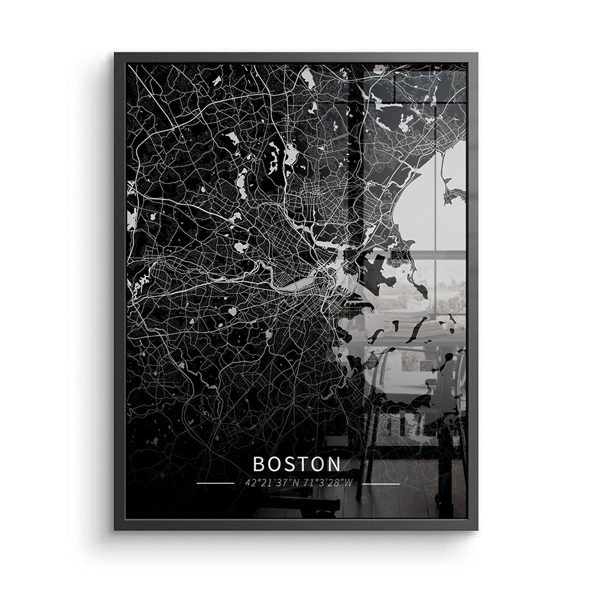 Boston City Map Canvas