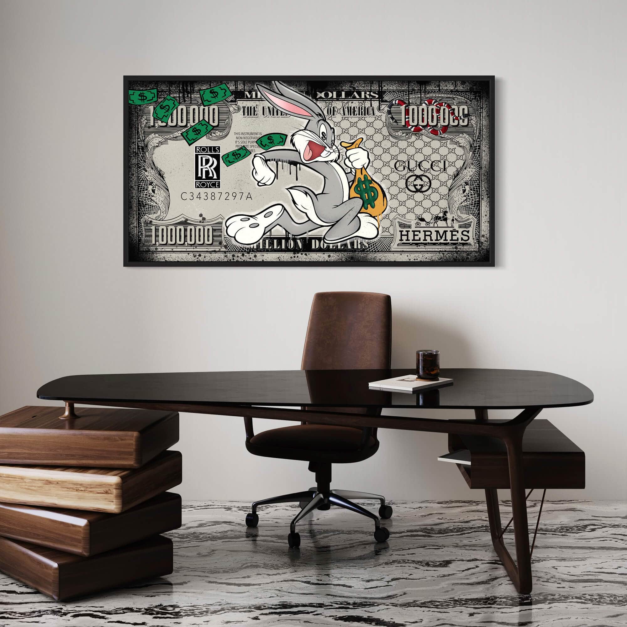 Bugs Bunny Dollar Canvas Print