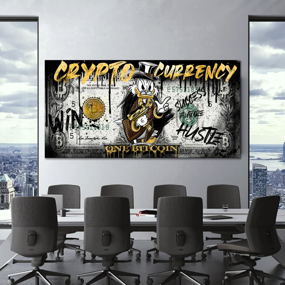 Crypto Duck Canvas Print, Crypto Wall Art