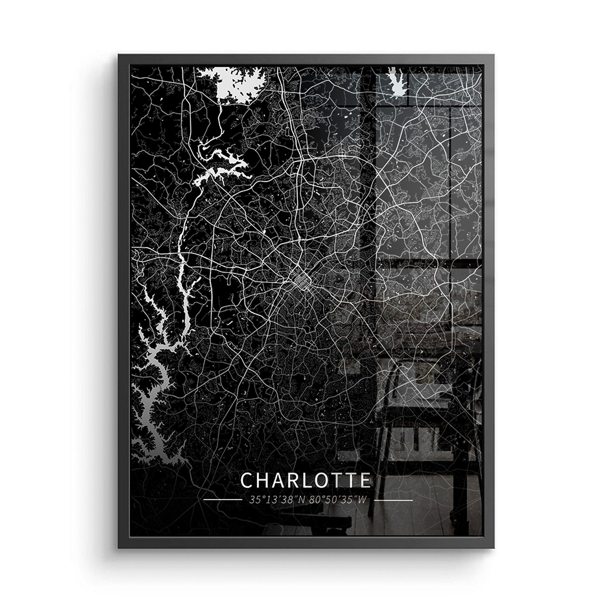 Charlotte City Map Canvas