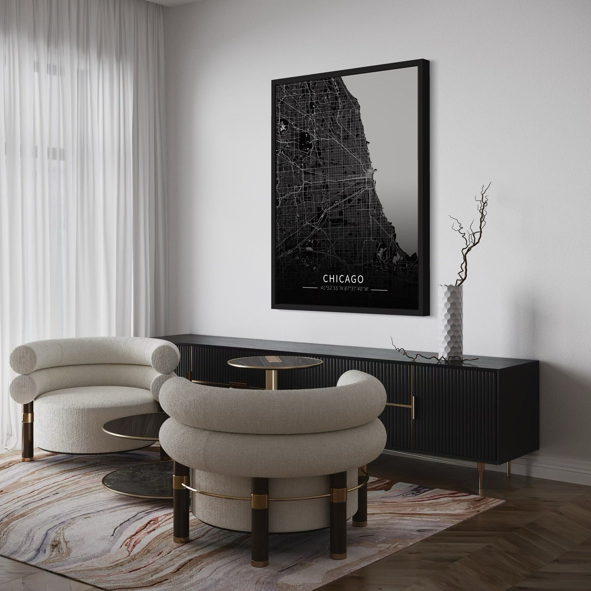 Chicago City Map Canvas