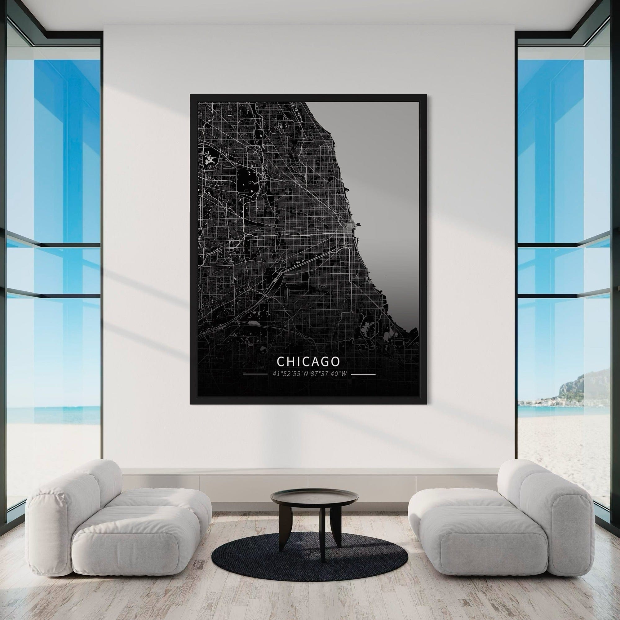 Chicago City Map Canvas