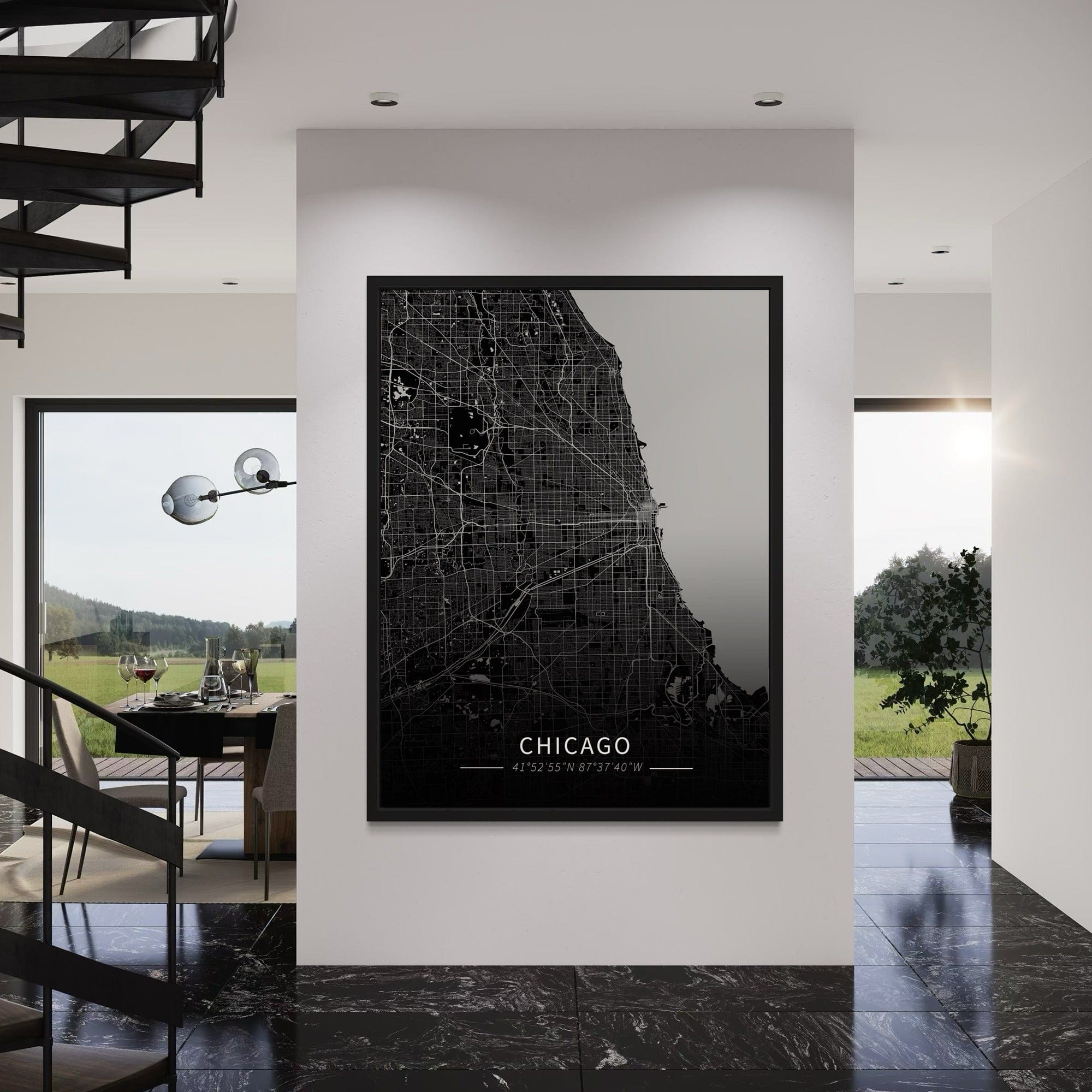 Chicago City Map Canvas