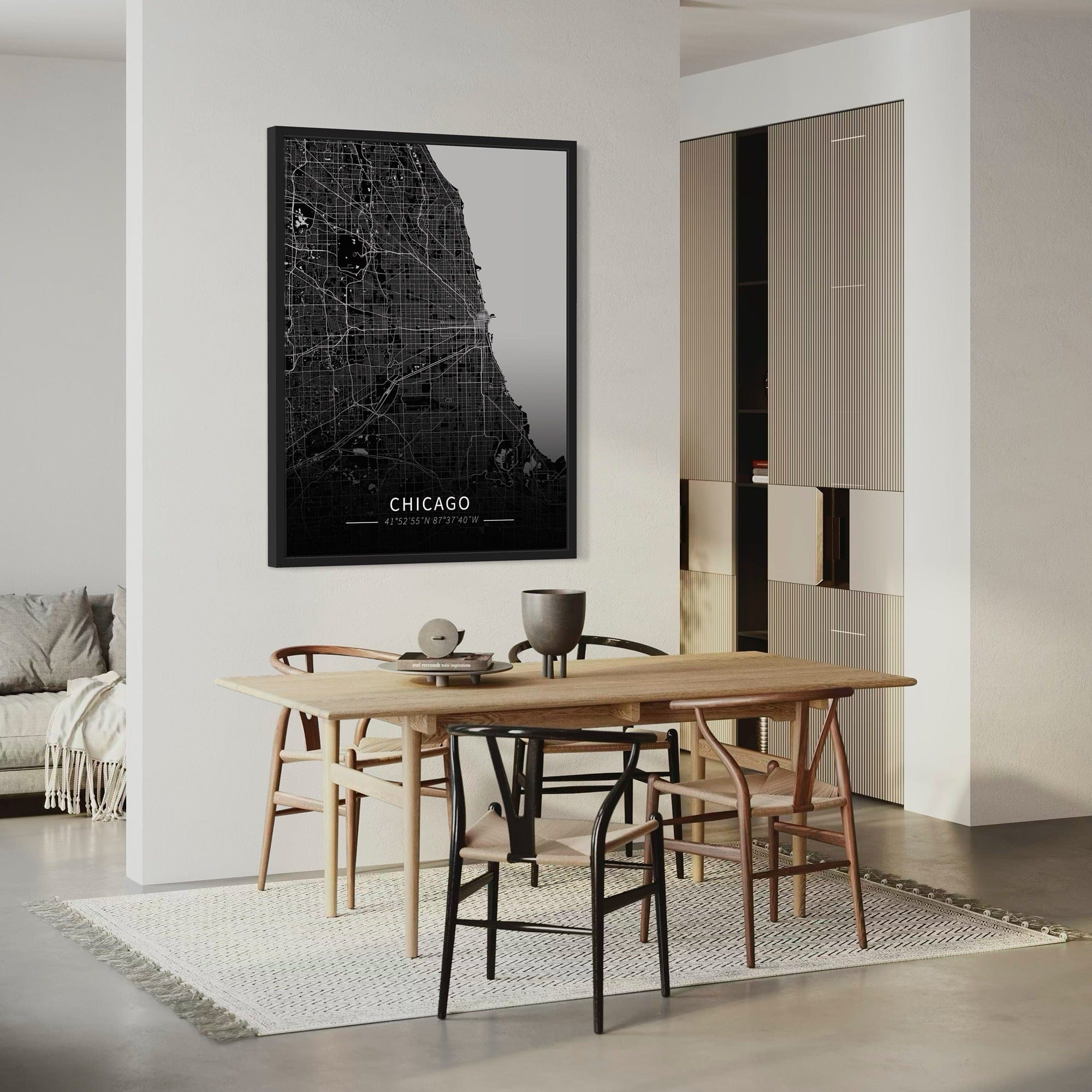 Chicago City Map Canvas