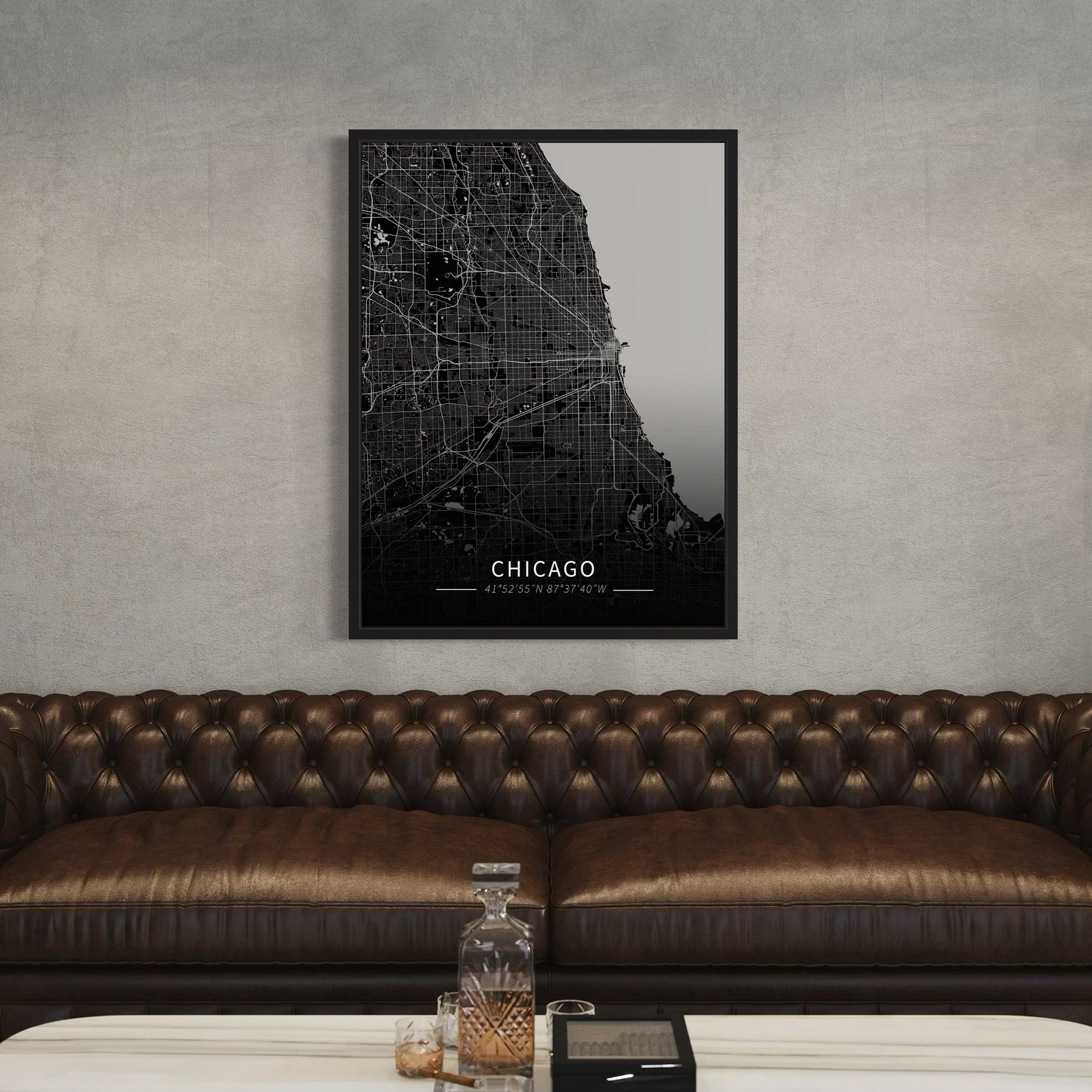 Chicago City Map Canvas