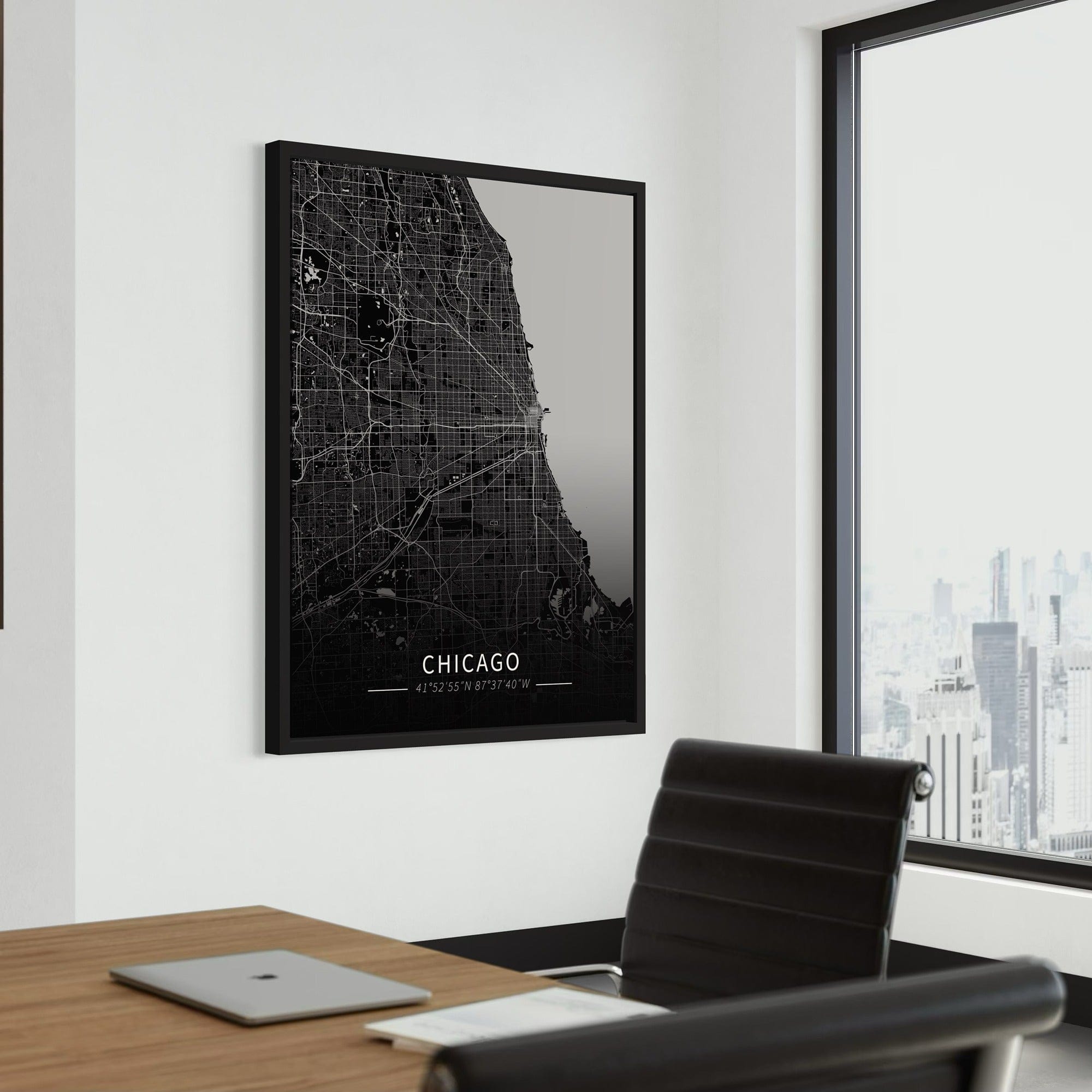 Chicago City Map Canvas