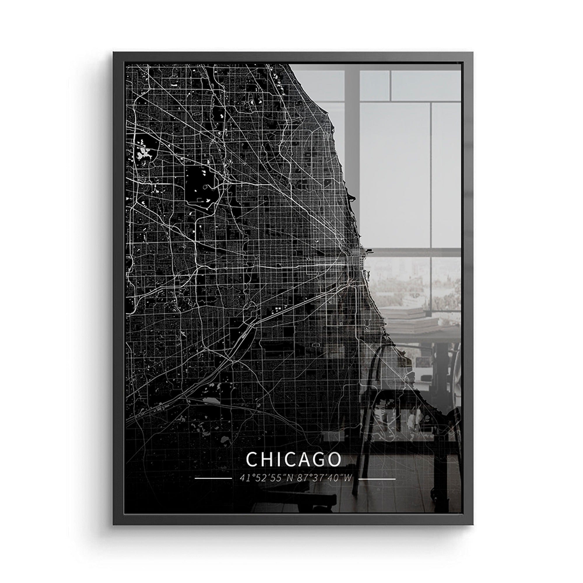 Chicago City Map Canvas