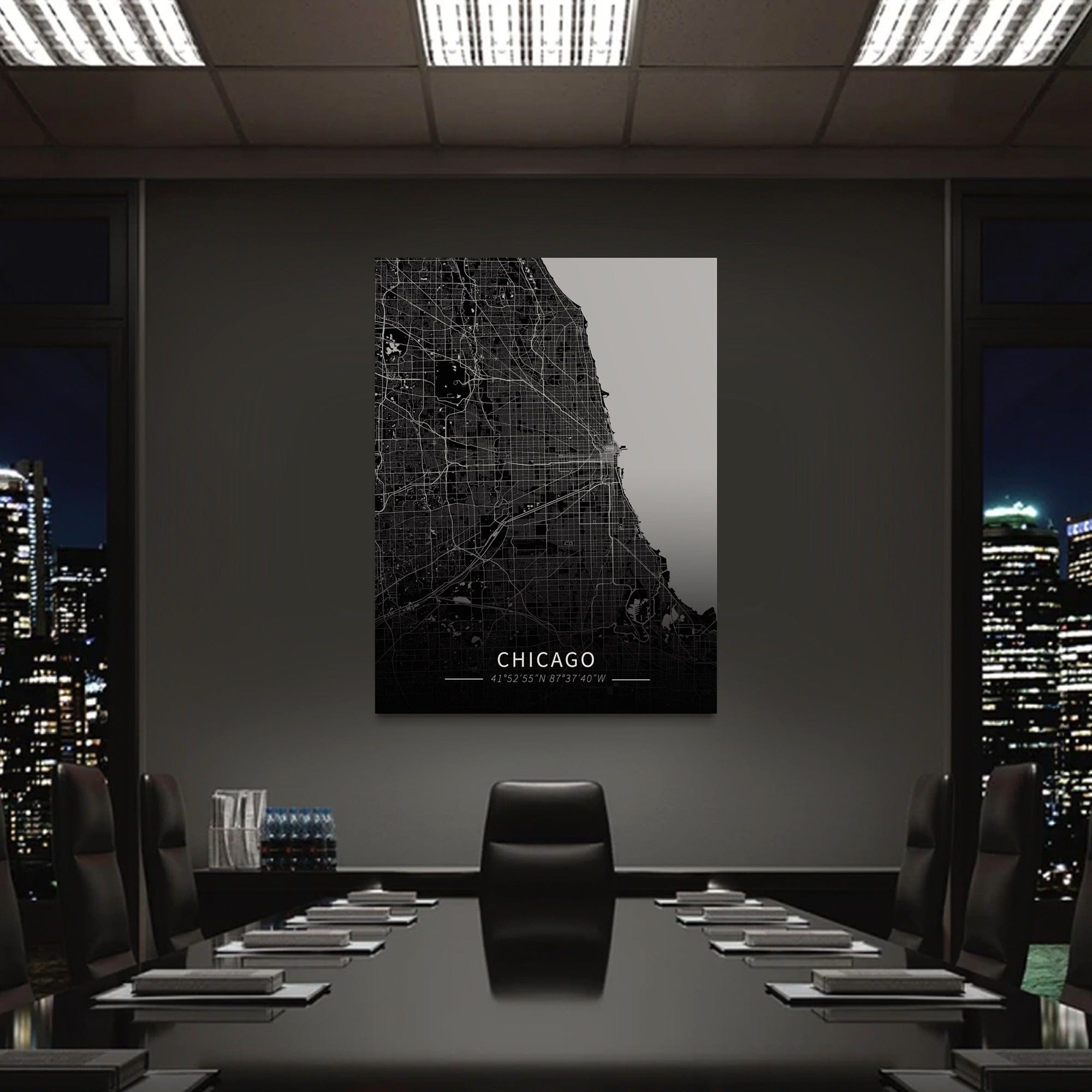 Chicago City Map Canvas