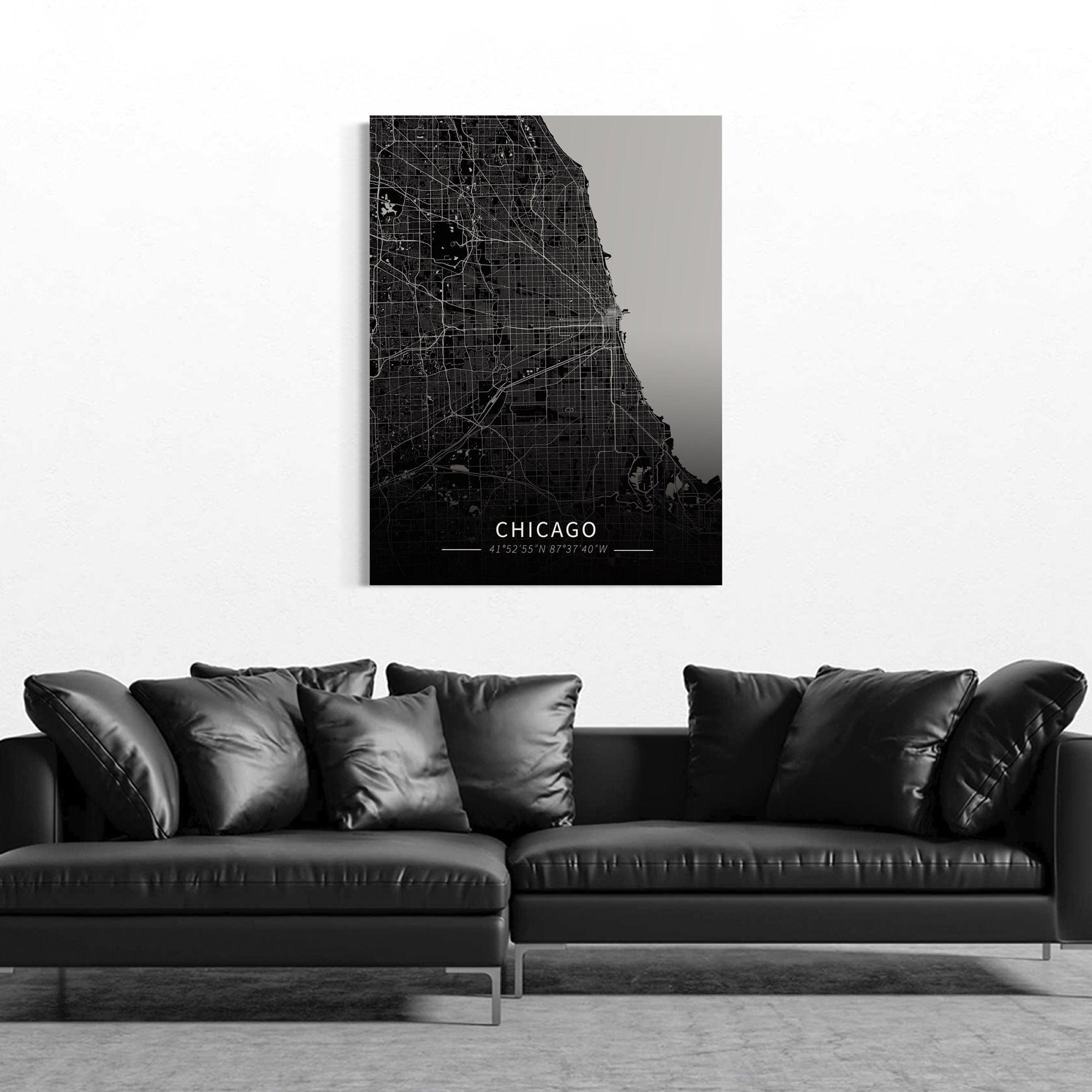 Chicago City Map Canvas