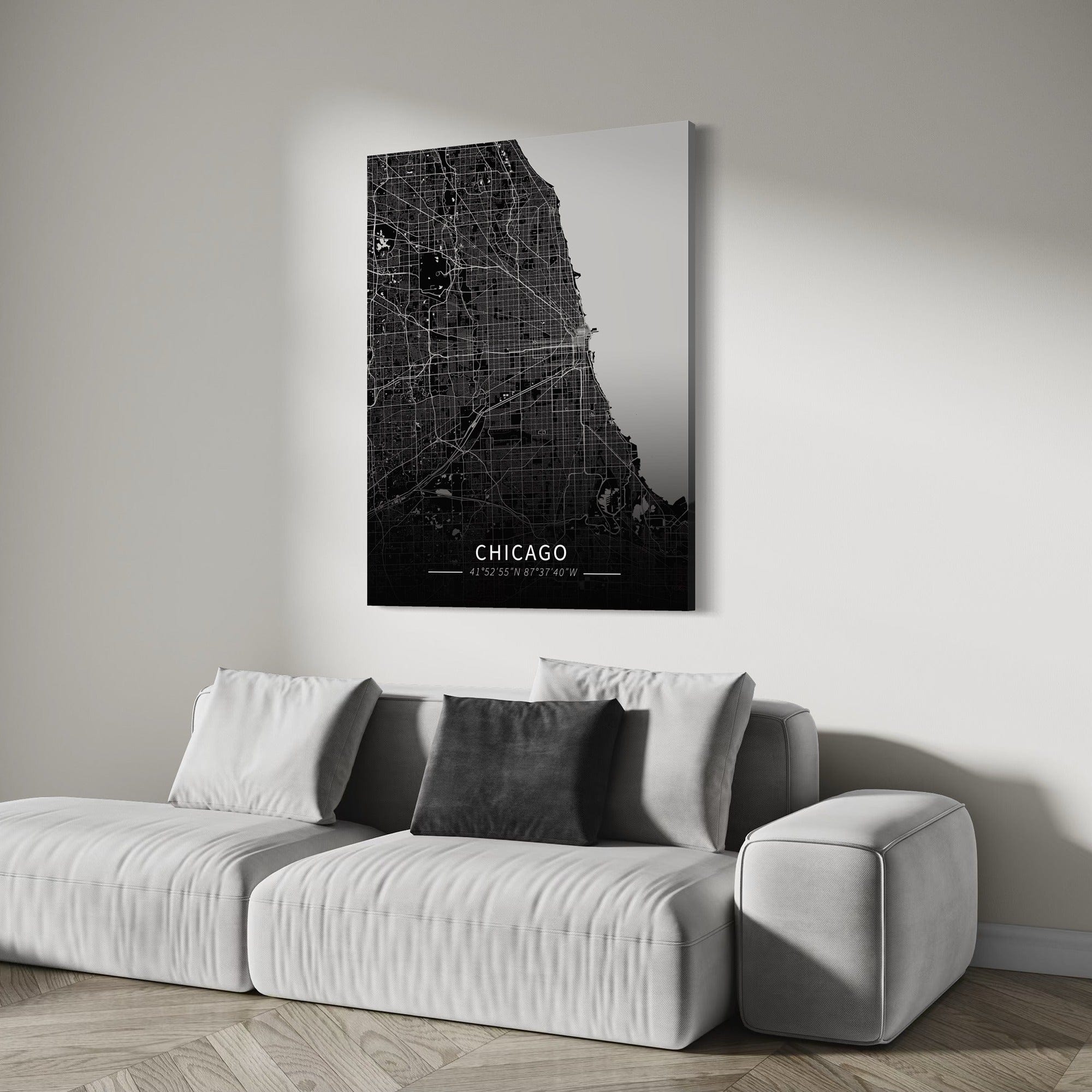 Chicago City Map Canvas