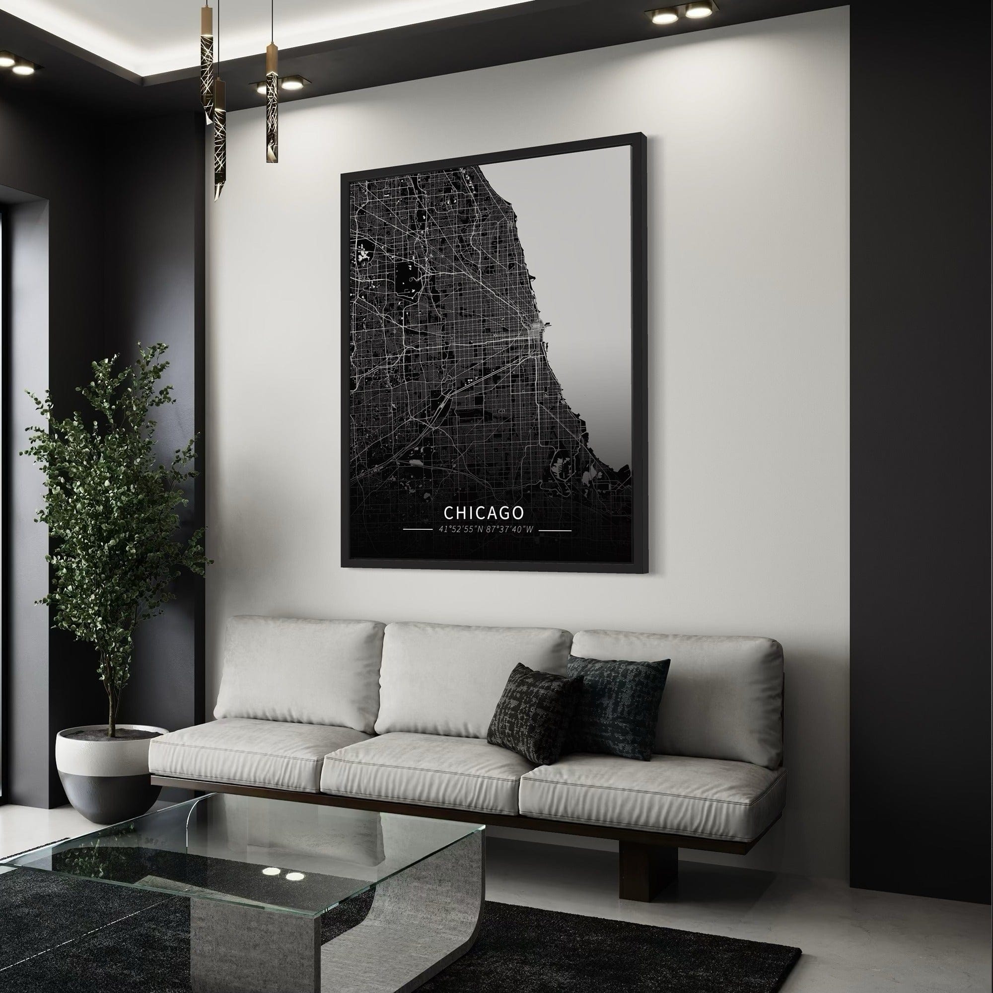 Chicago City Map Canvas