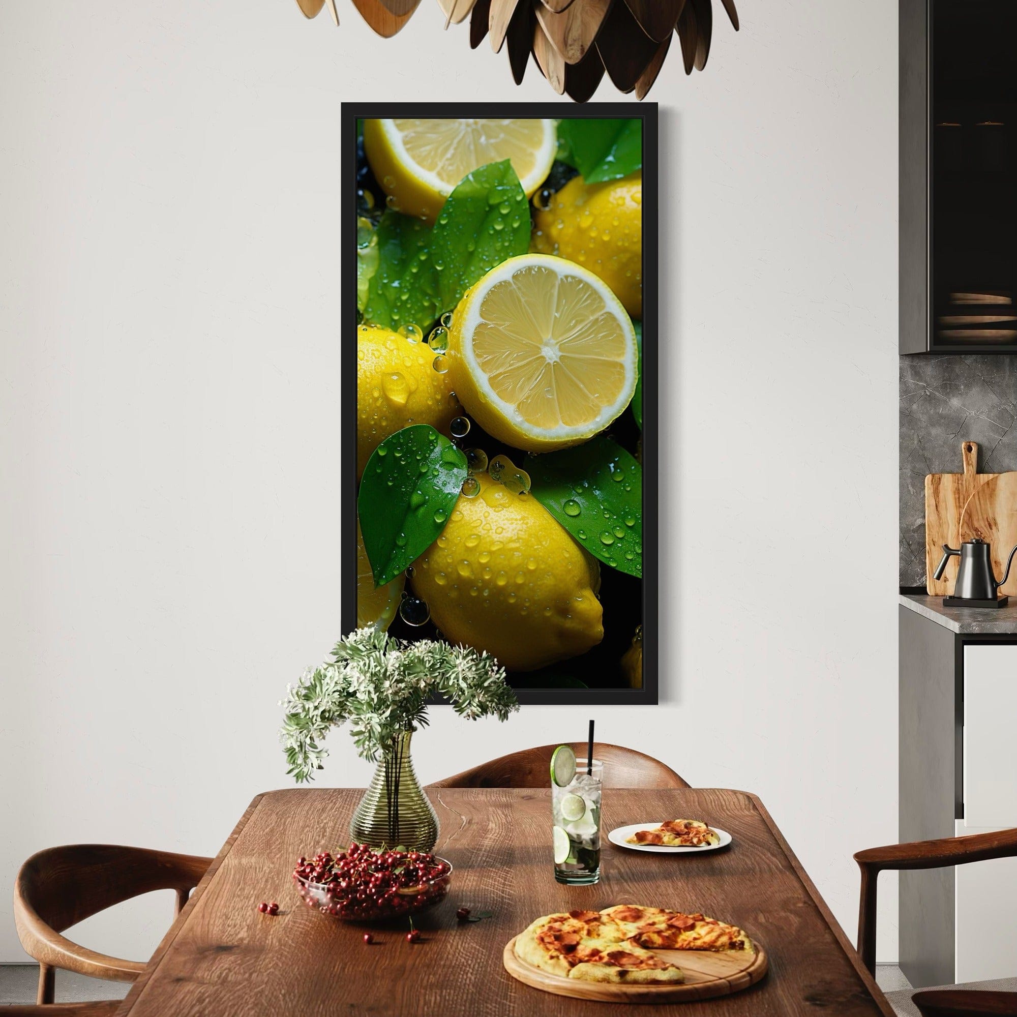 Juicy lemon half photography style wall art