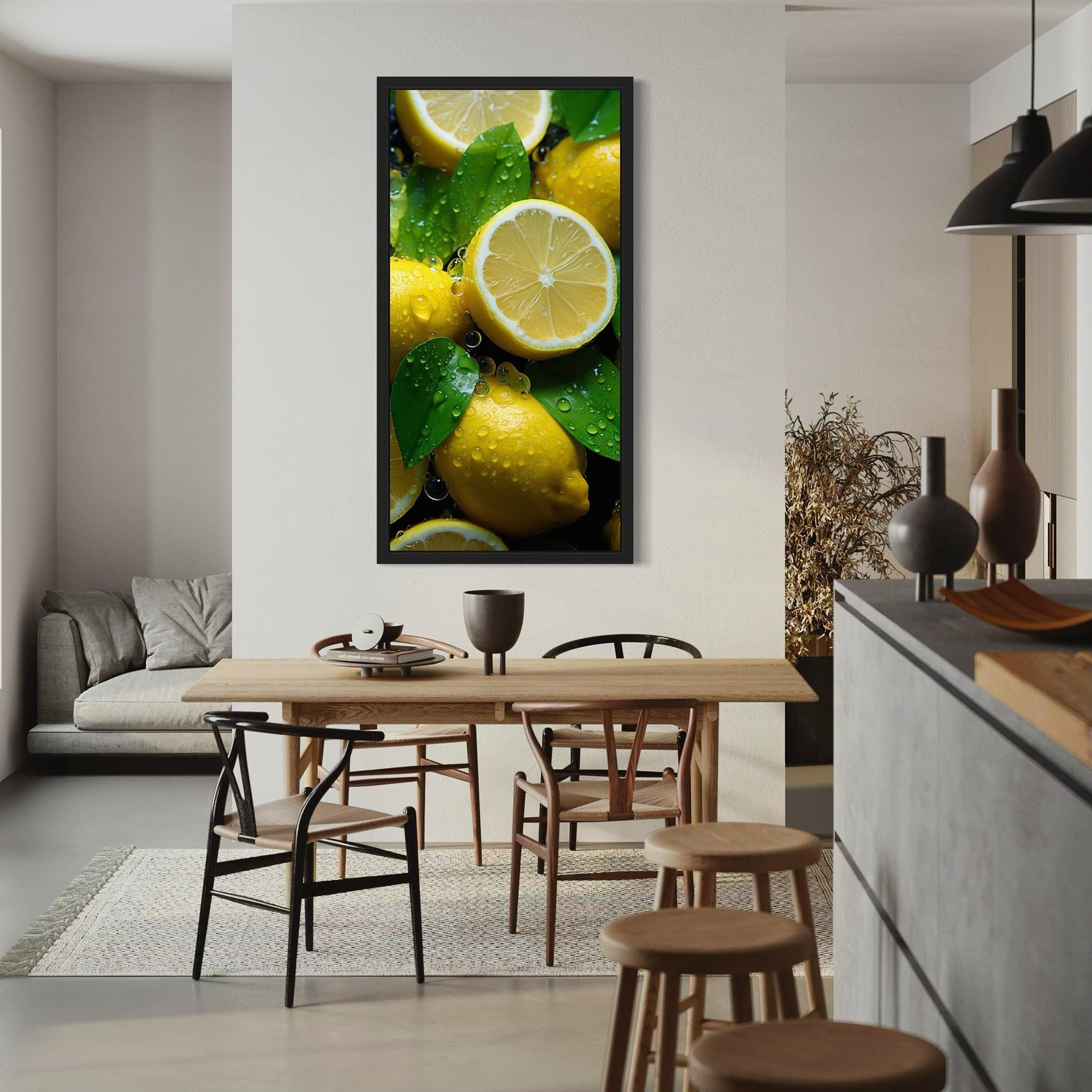 Refreshing citrus fruit kitchen wall poster