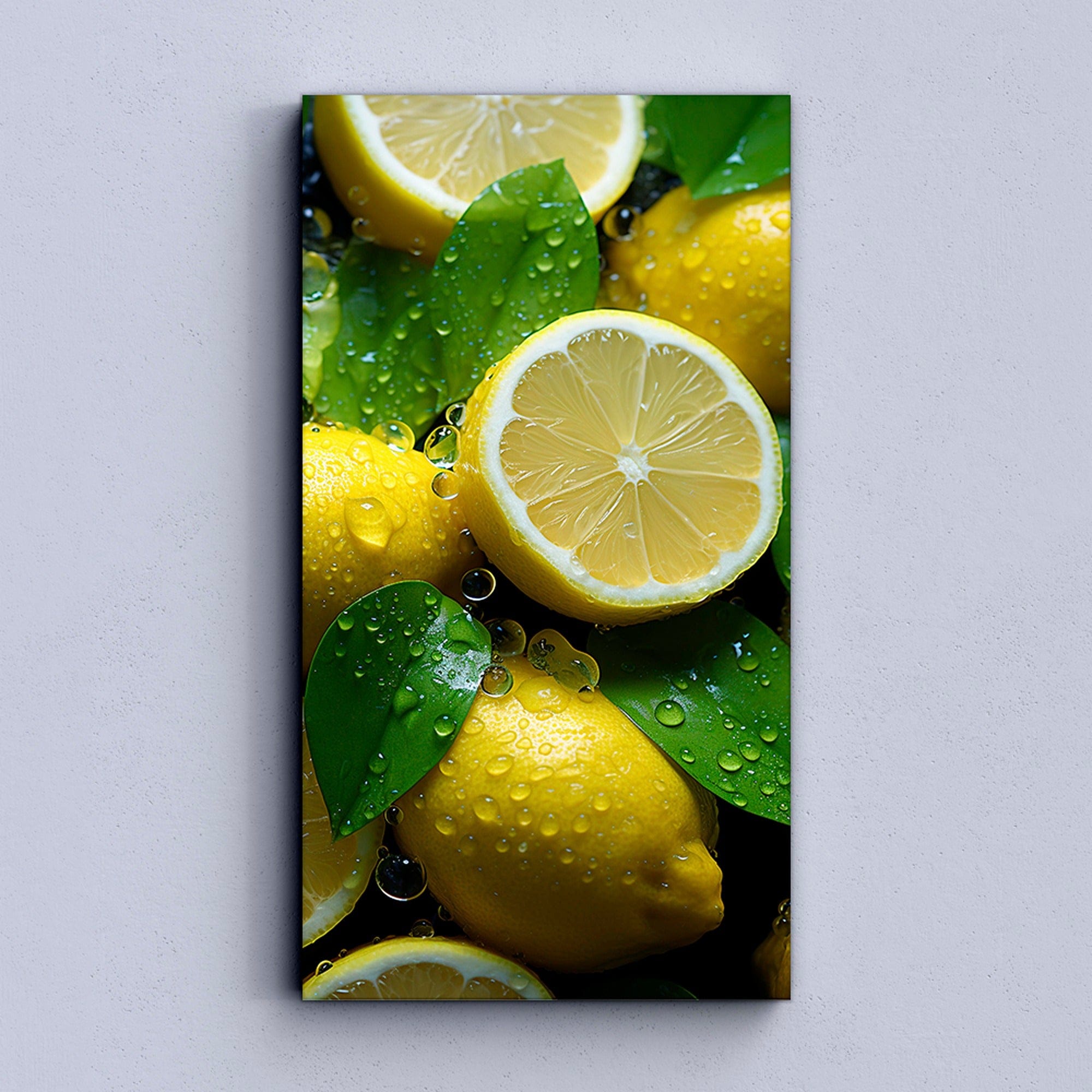 Lemon wall art canvas for kitchen