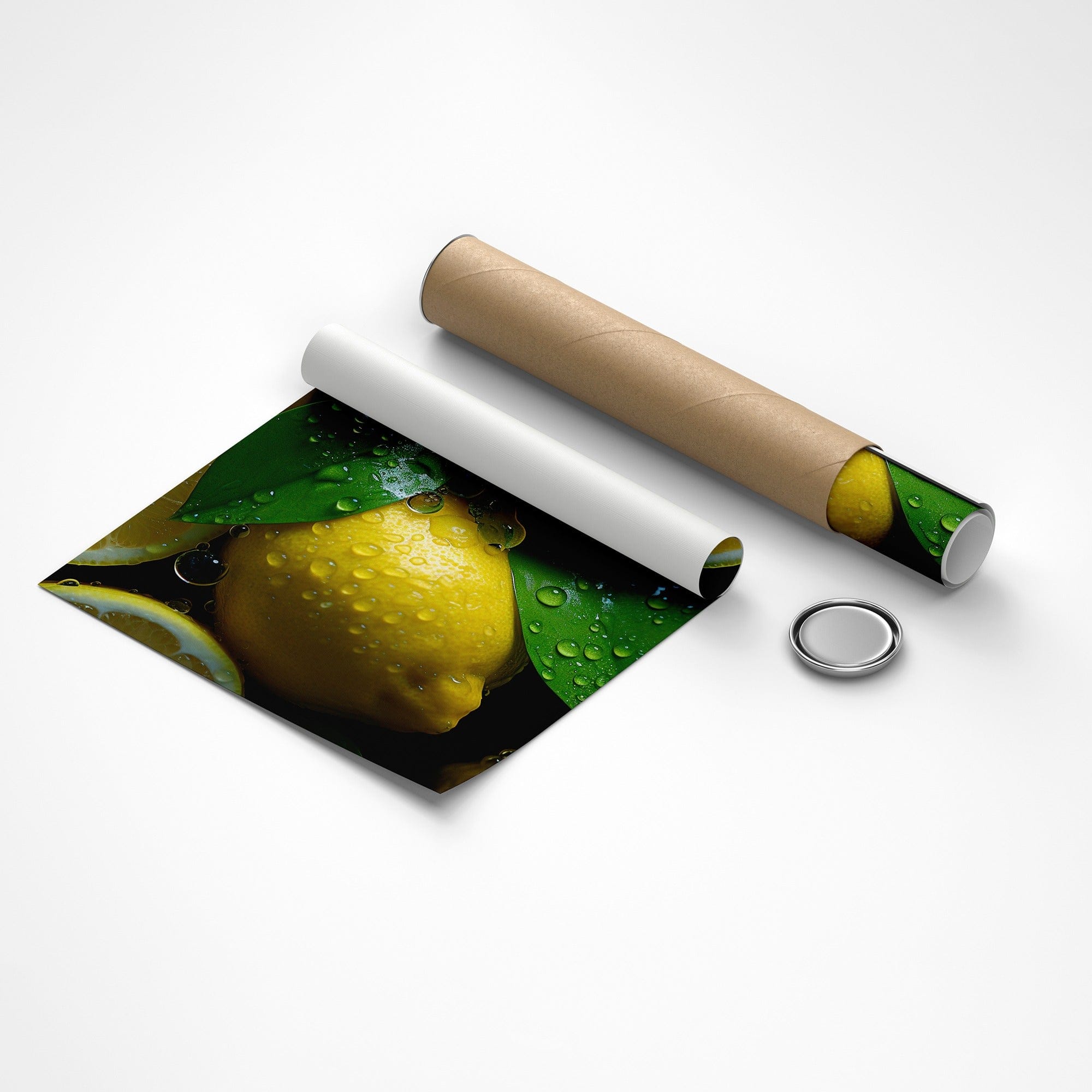 Natural lemon greenery kitchen artwork