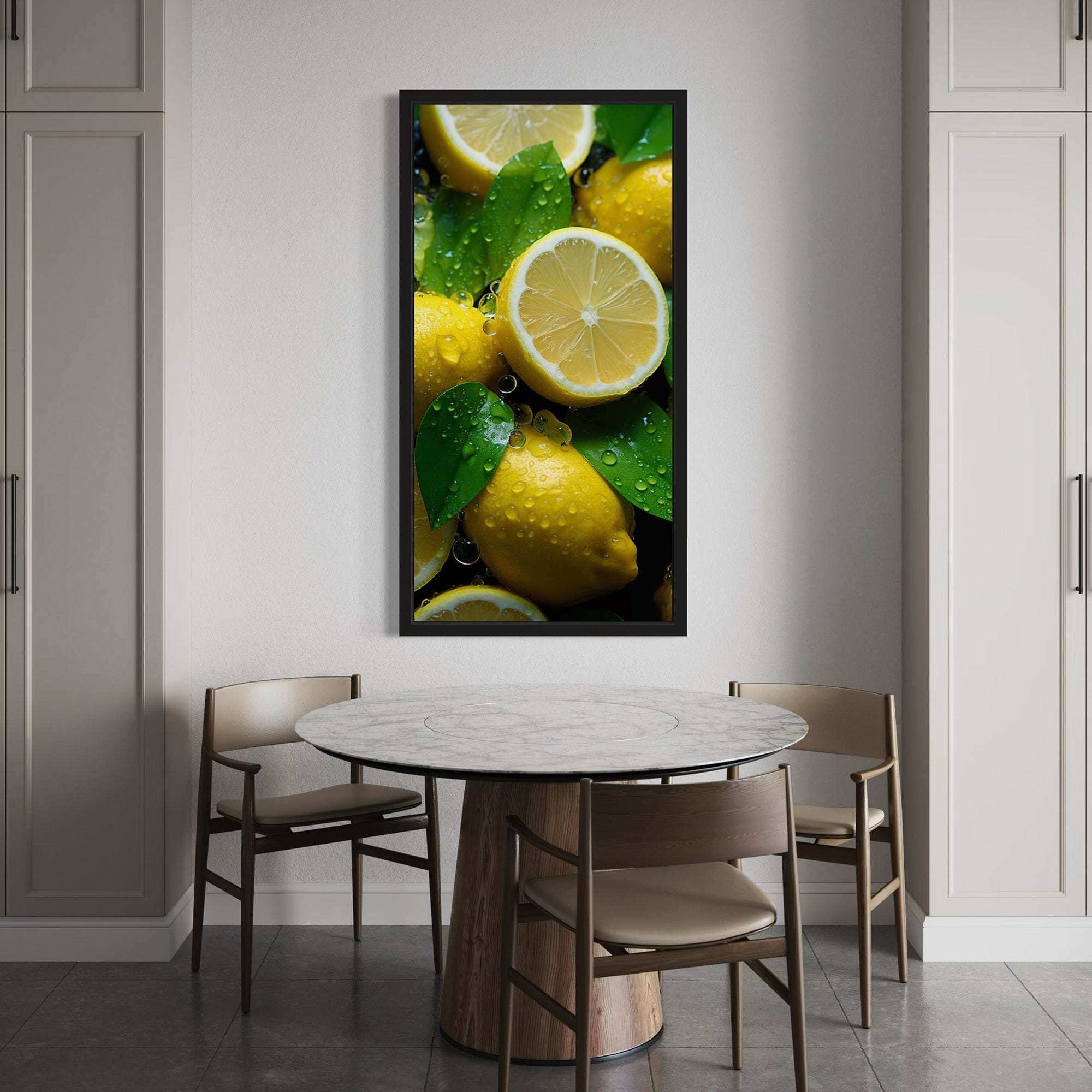 Fresh produce lemon cluster wall art