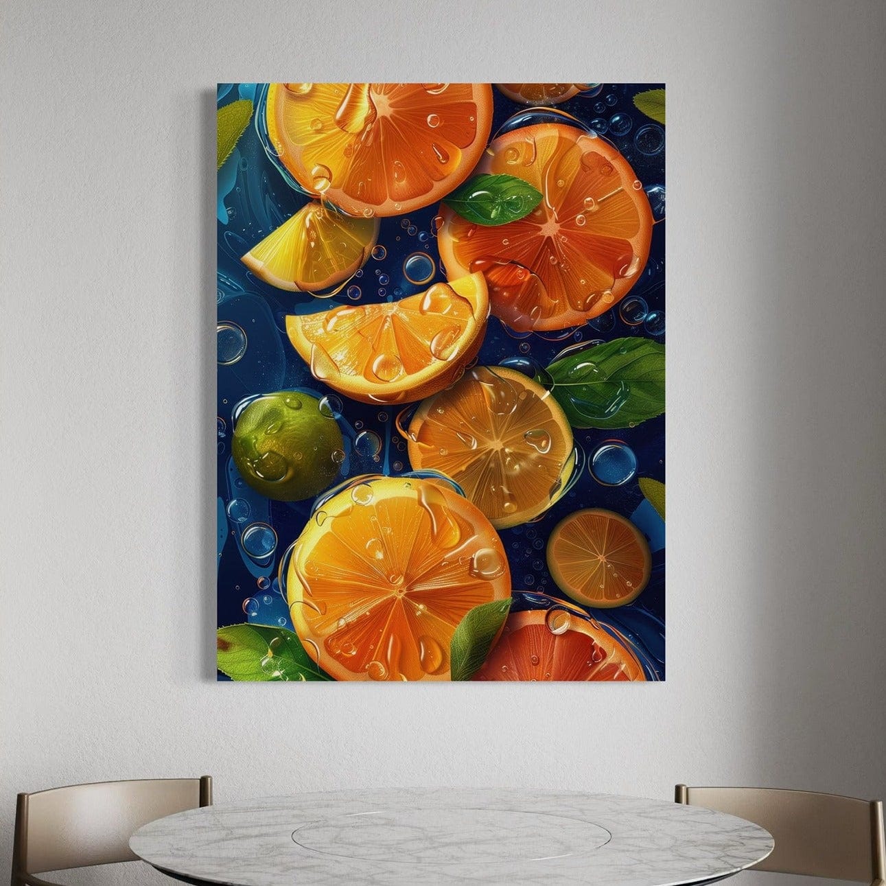 Citrus splash kitchen canvas wall art