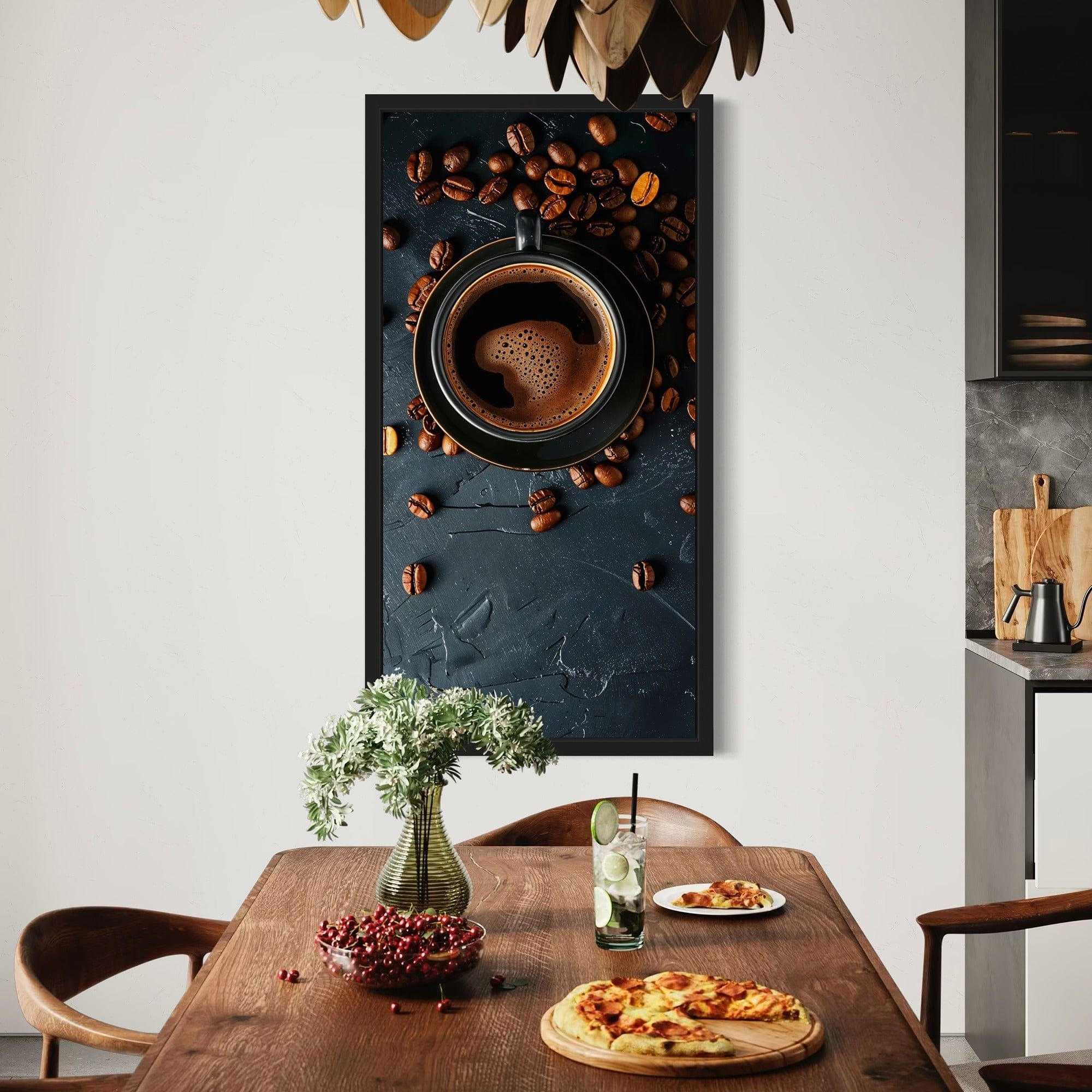 Cozy kitchen canvas coffee aroma picture