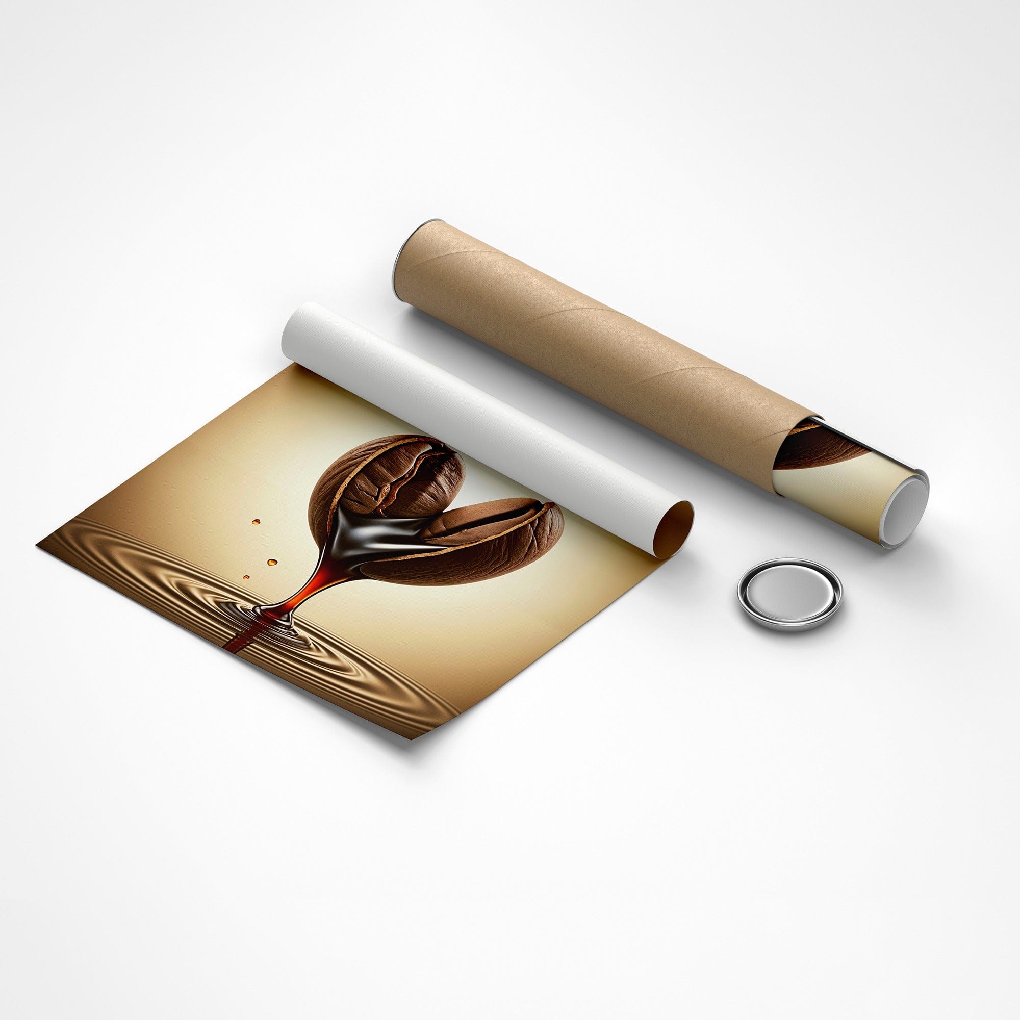 Coffee Essence – Decorazione da parete su tela con chicchi di caffè