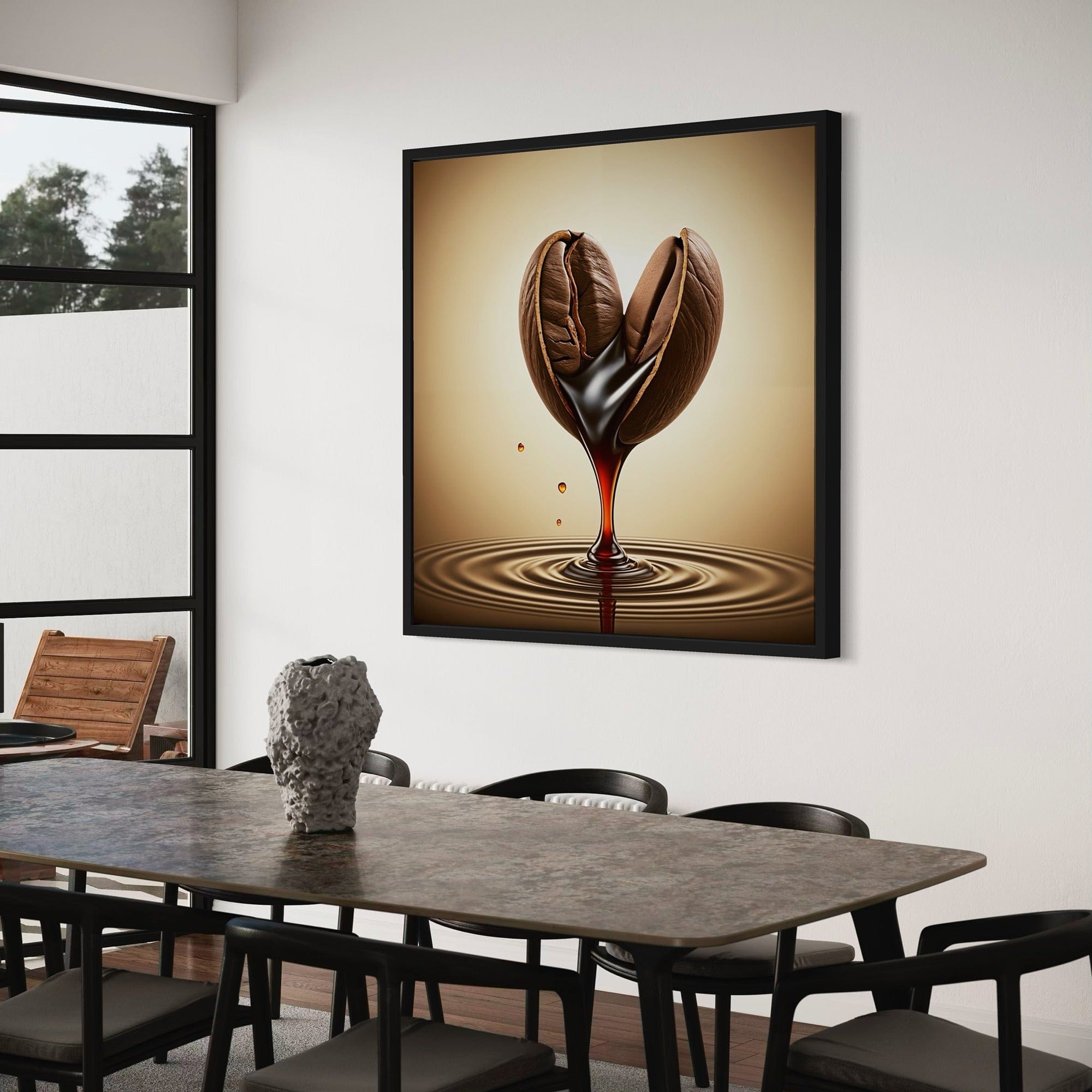 Premium canvas texture and gallery wrap edge finish close up