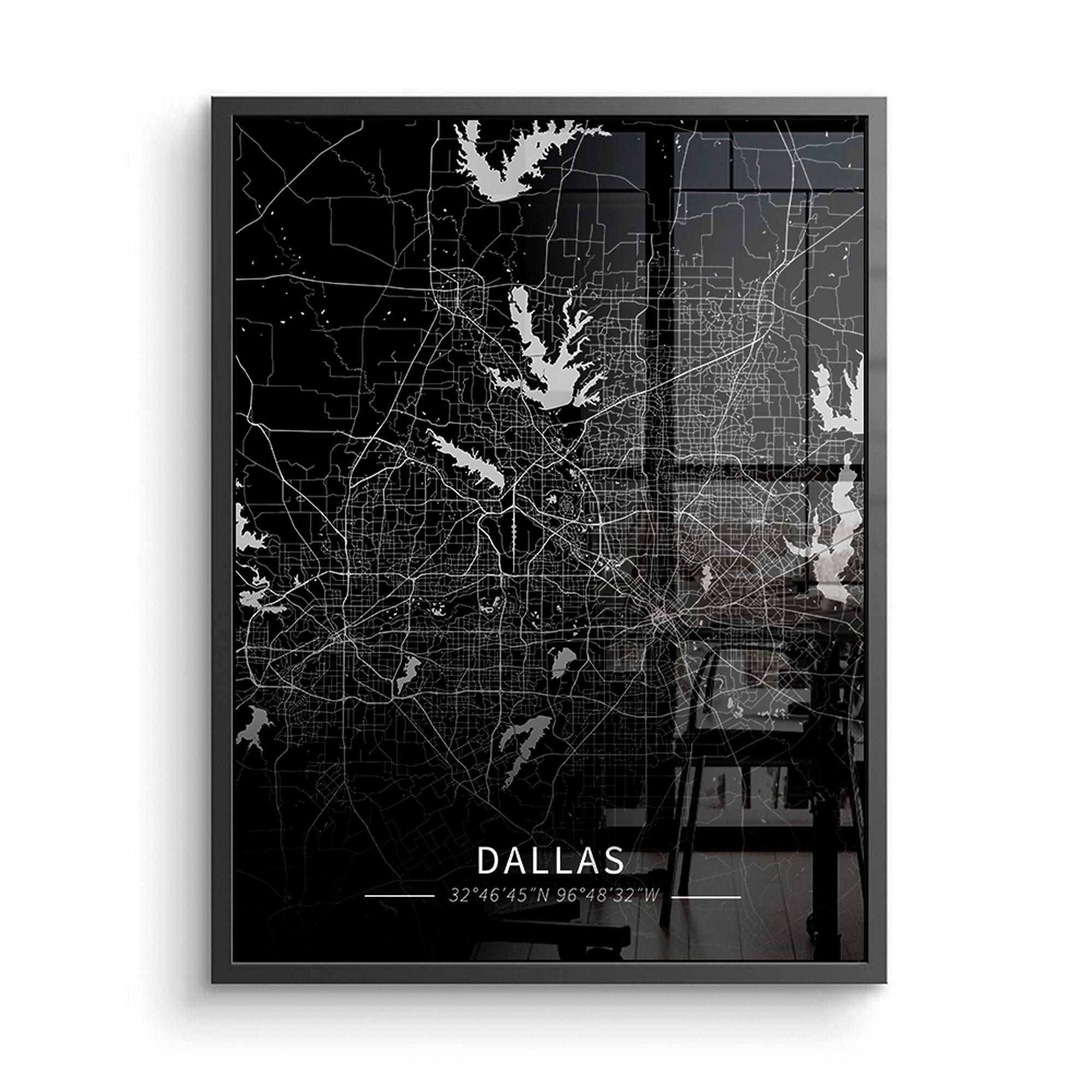 Dallas City Map Canvas