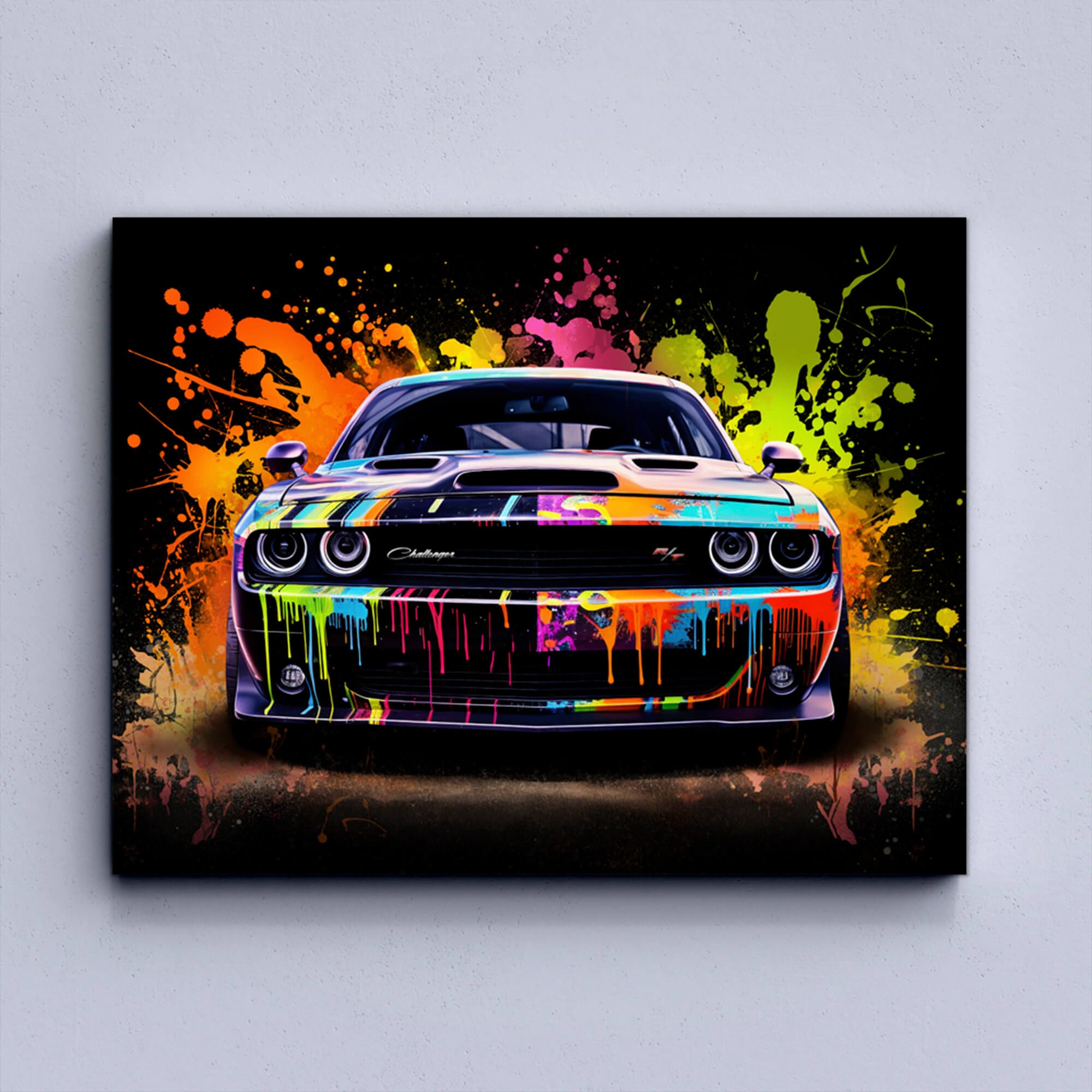 Dodge Challenger Graffiti Wall Art