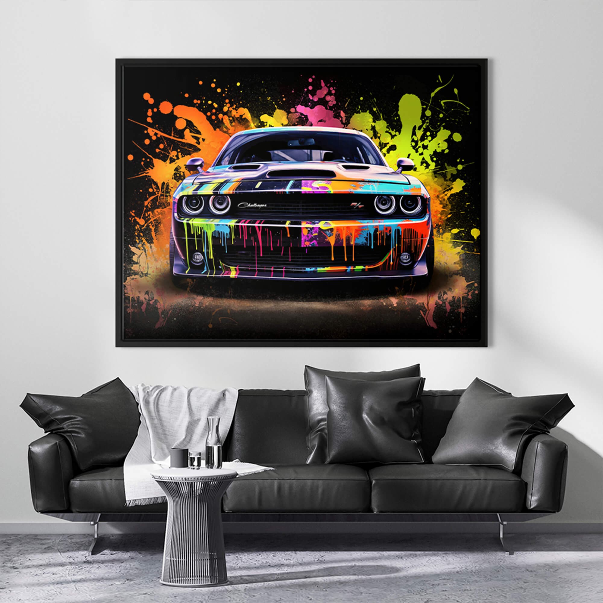 Dodge Challenger Graffiti Wall Art