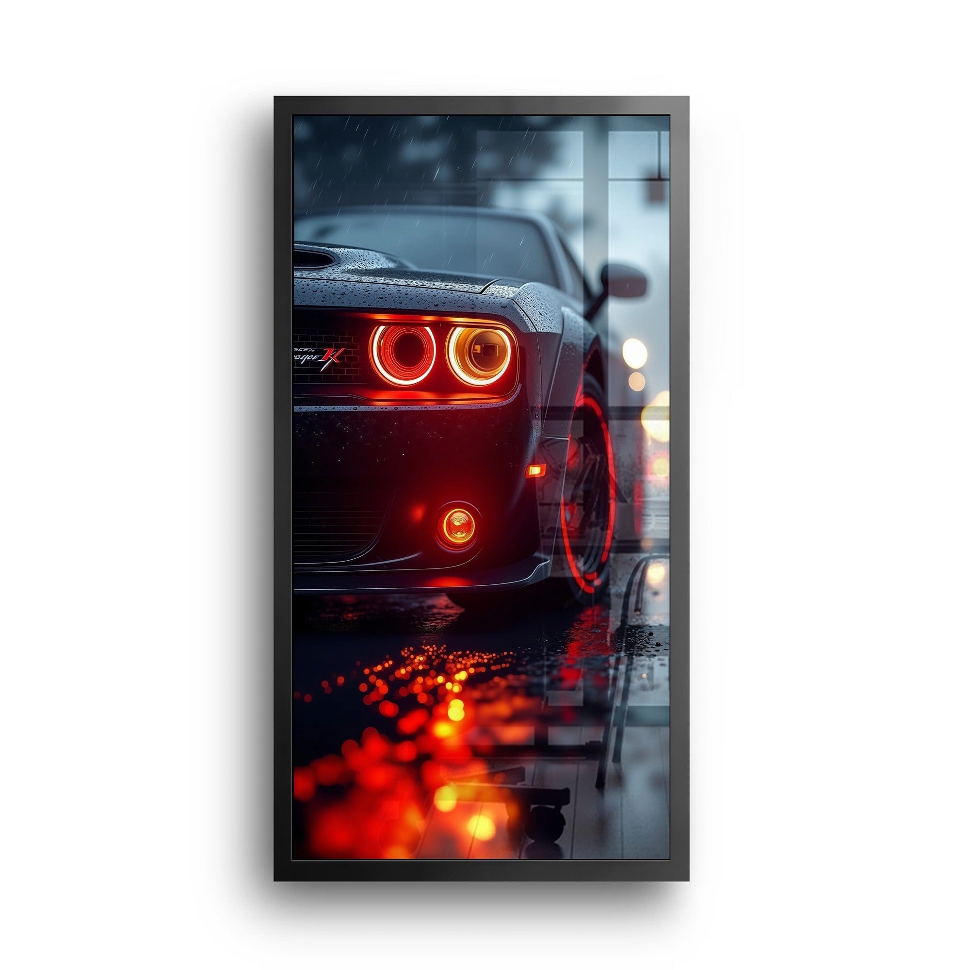 Gerahmte Leinwand mit Muscle-Car-Motiv zoll Aufhängen – zoll Garageneinrichtung